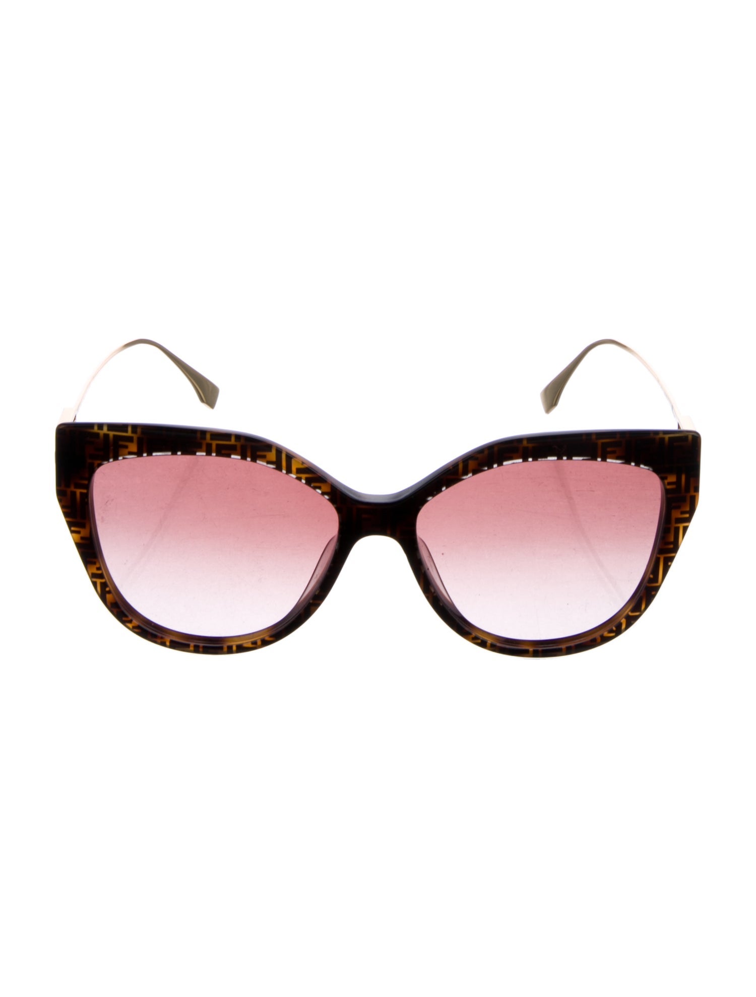 Fendi Zucca FF Logo Cat-Eye Sunglasses