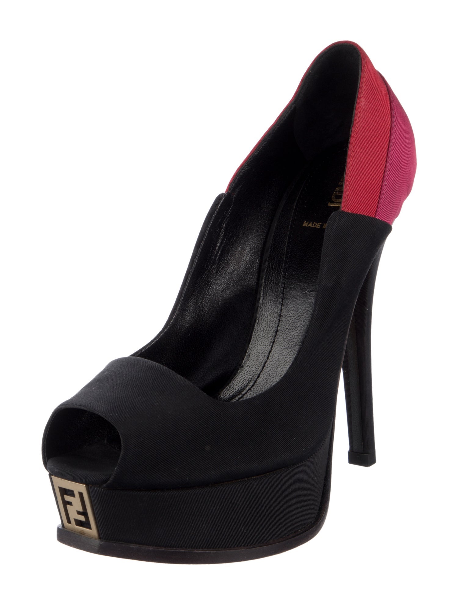 Fendi Zucca FF Logo Colorblock Pattern Pumps
