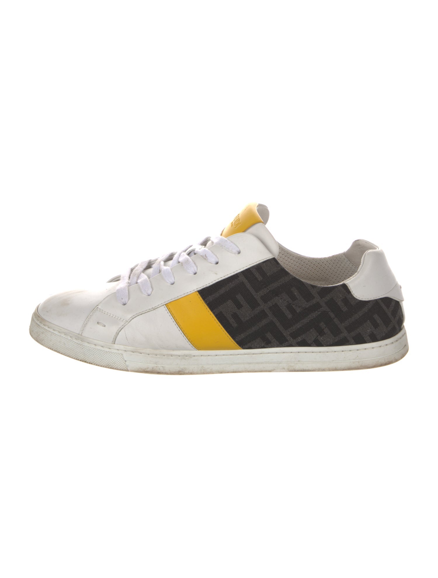 Fendi Zucca FF Logo Leather Sneakers