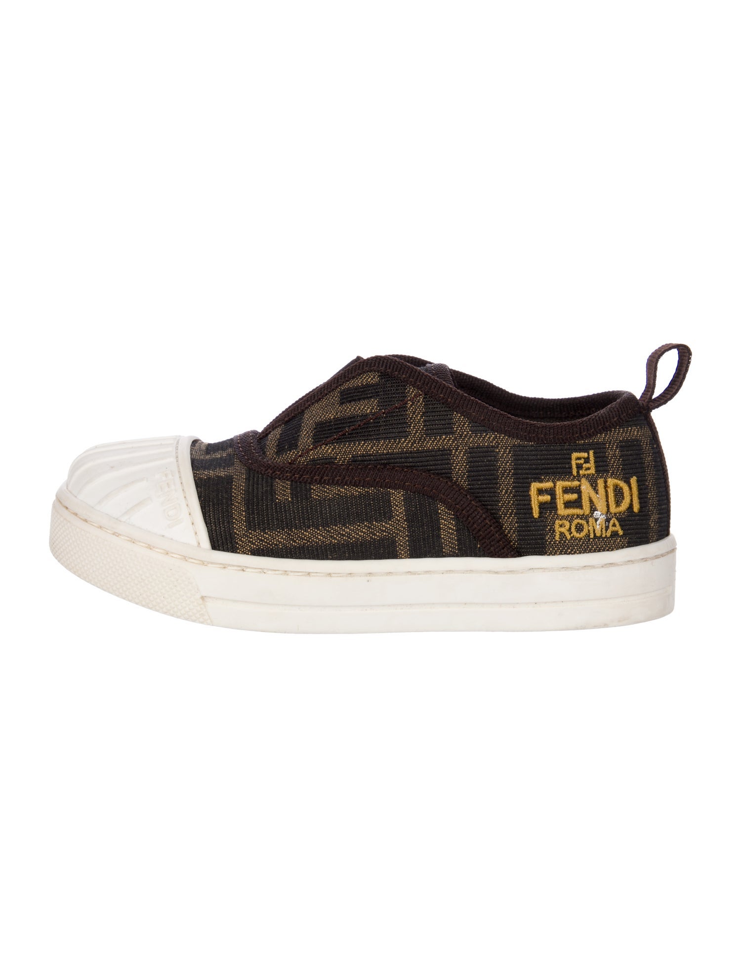 Fendi Toddler Boys' Patterned Cloth Slip On Sneakers
