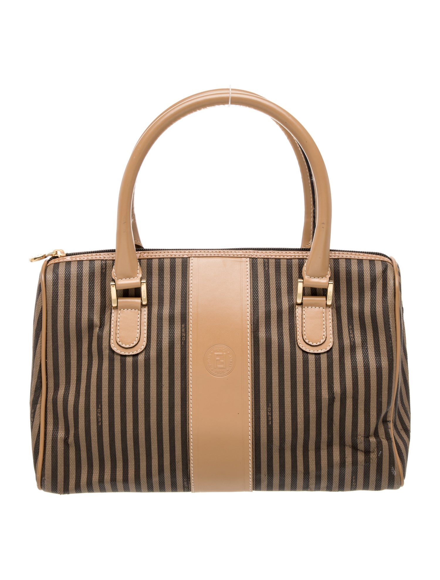 Fendi Pequin Boston Vintage