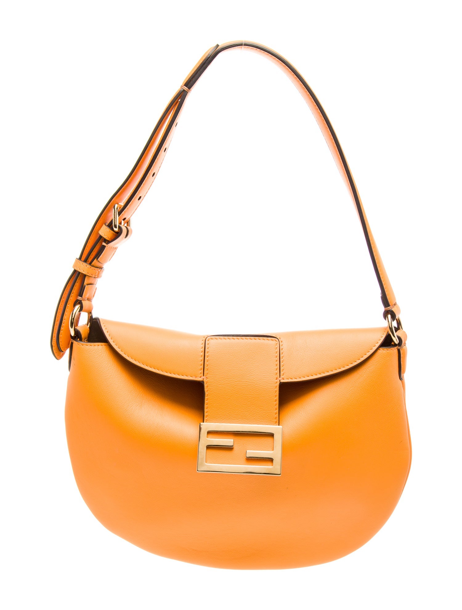 Fendi Leather Croissant Bag Small