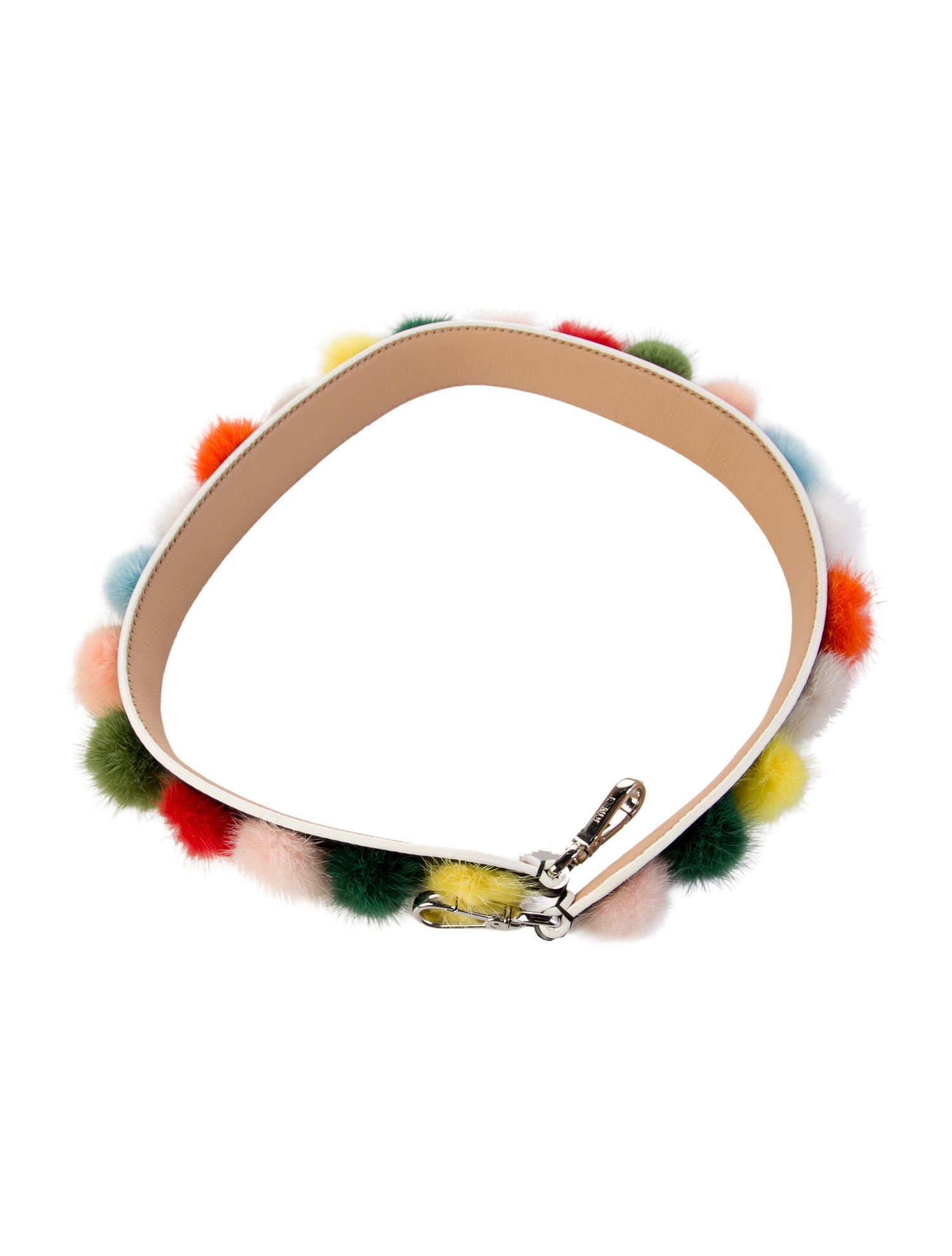 Fendi Pattern Print Leather Bag Strap