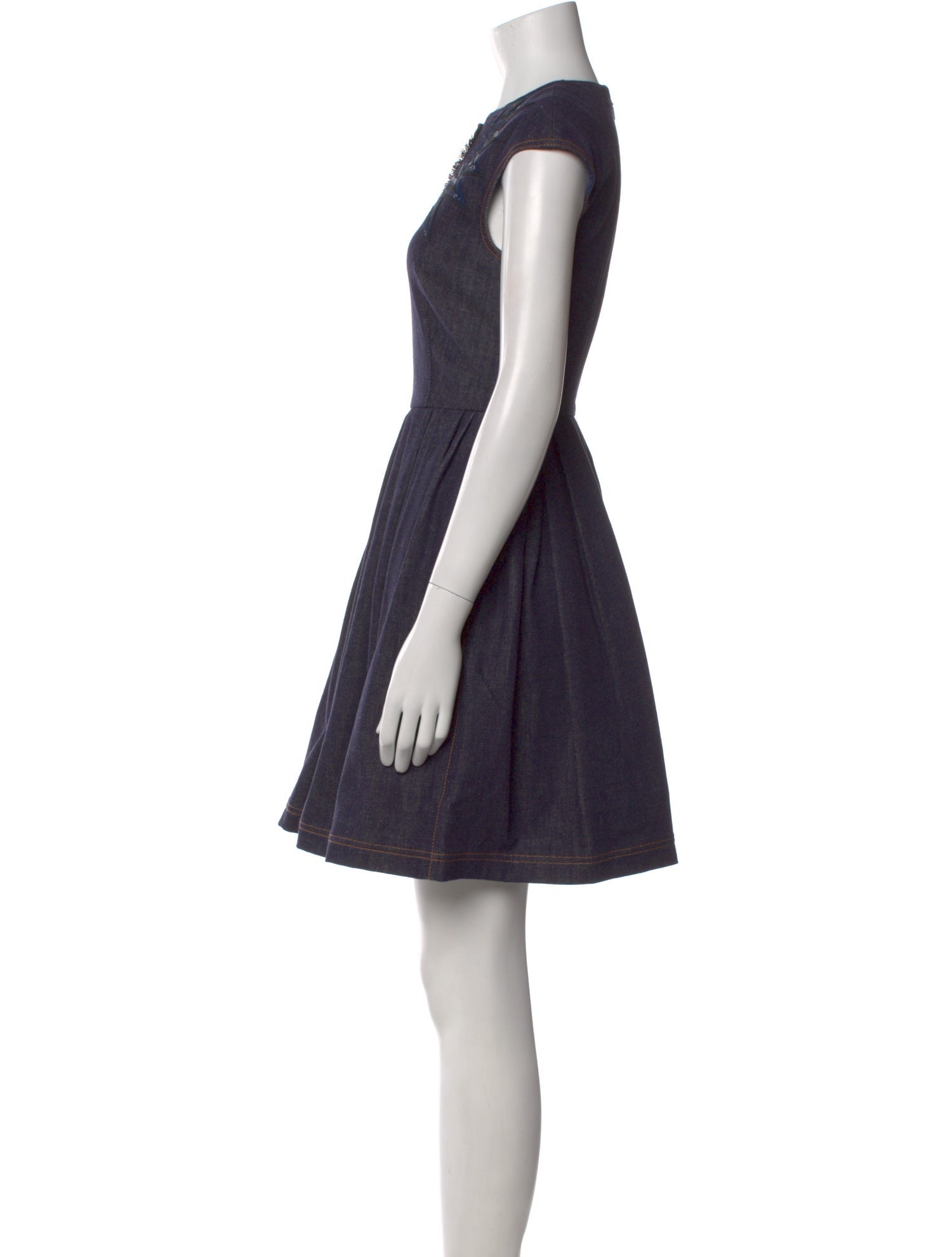 Fendi Crew Neck Mini Dress