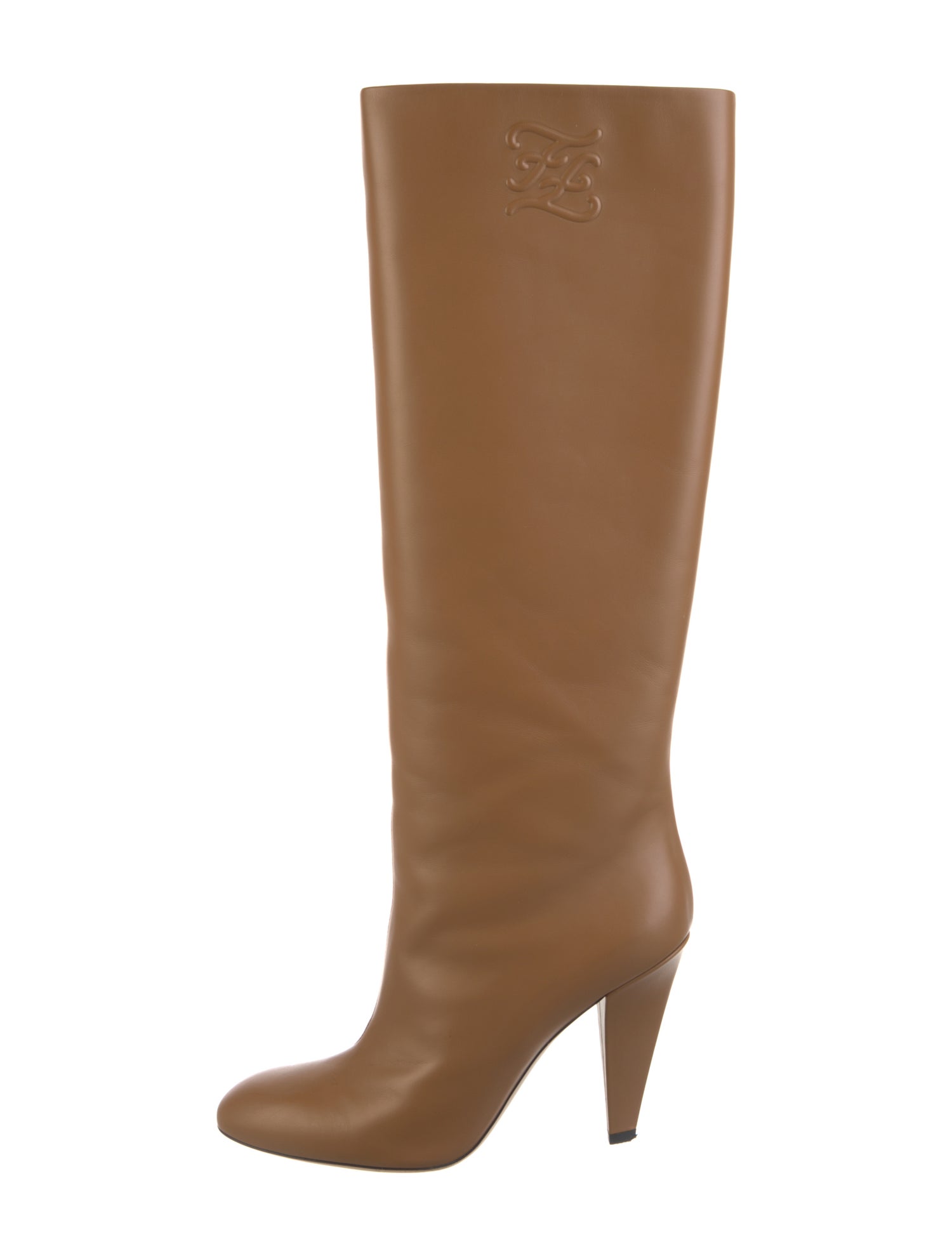 Fendi Karligraphy Accent Leather Boots