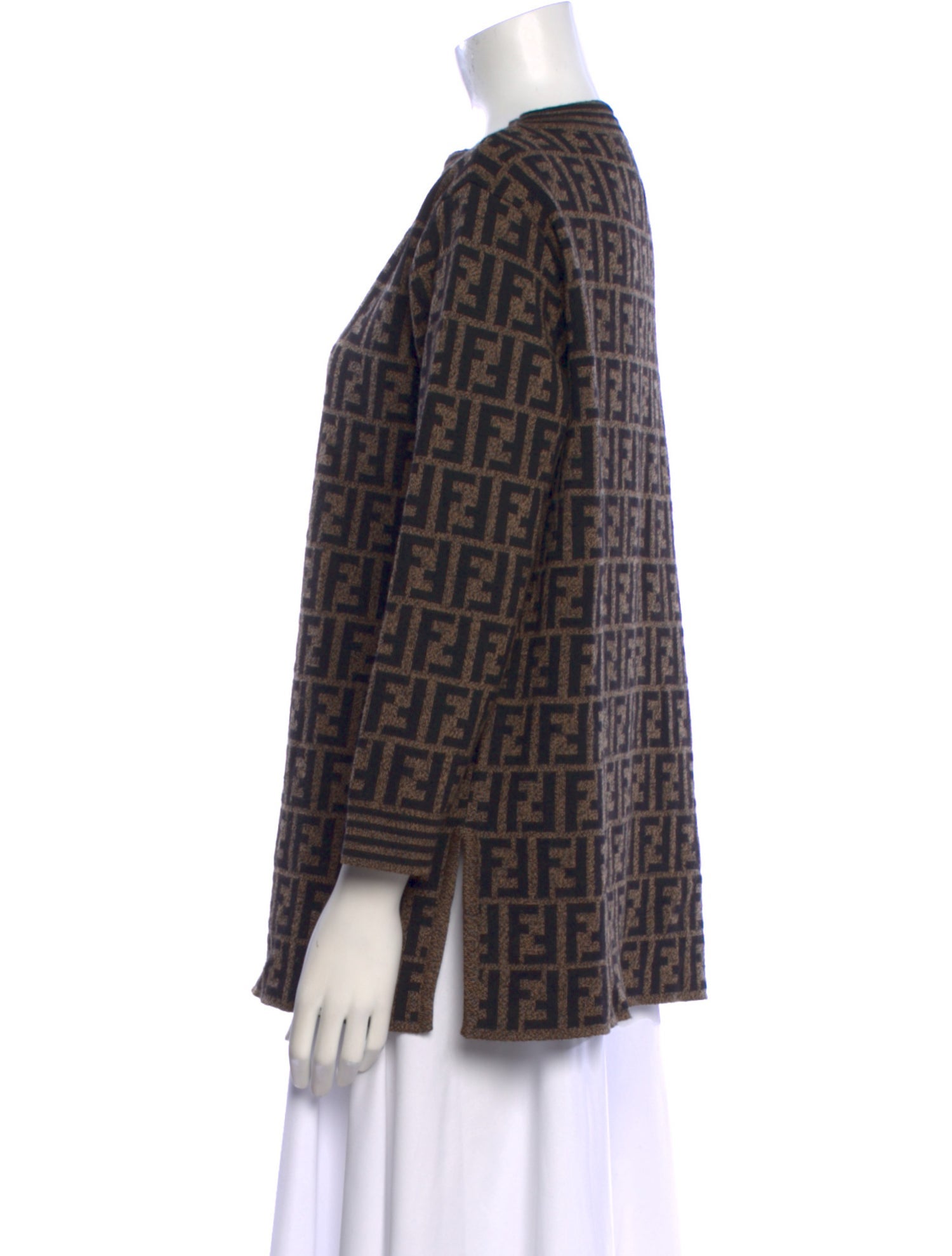 Fendi Merino Wool Printed Blouse