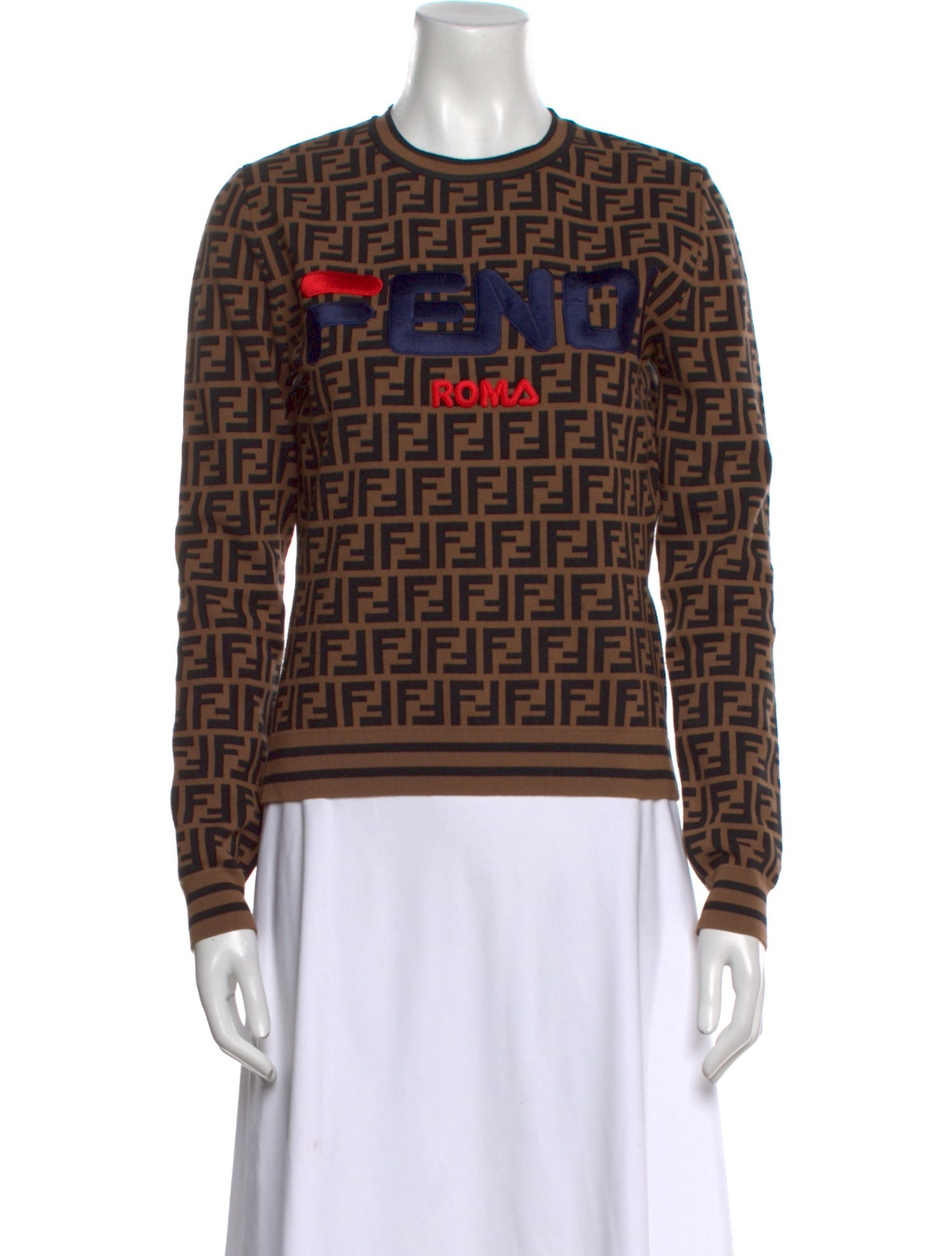 Fendi Printed Crew Neck Sweatshirt