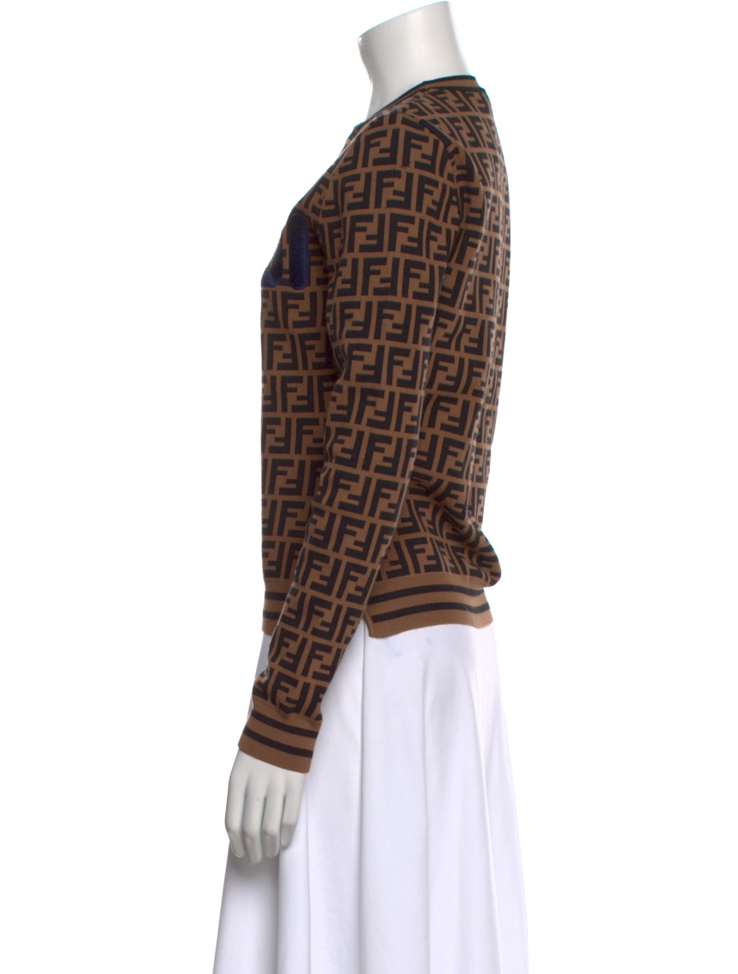 Fendi Printed Crew Neck Sweatshirt