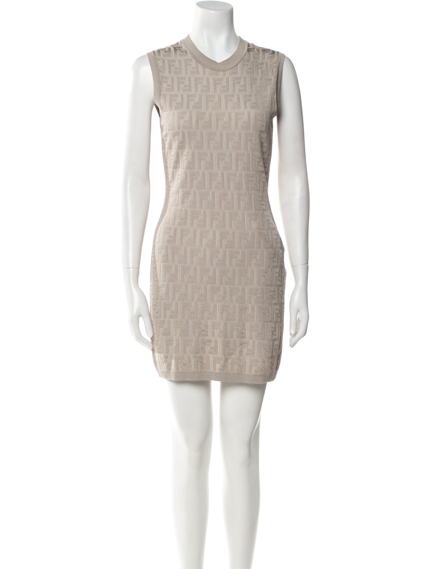 Fendi Crew Neck Mini Dress