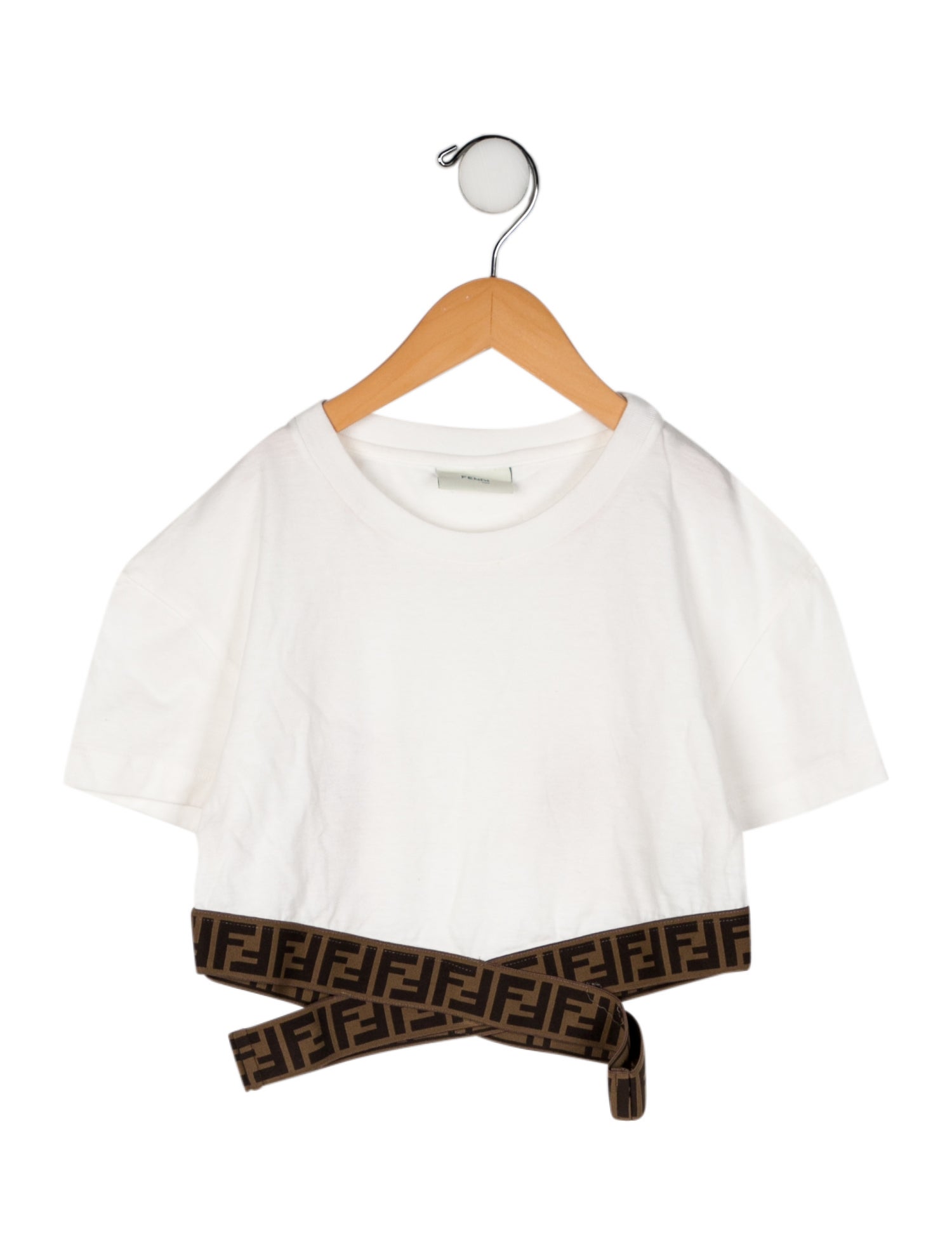 Fendi Girls' Pattern Printed Crop Top