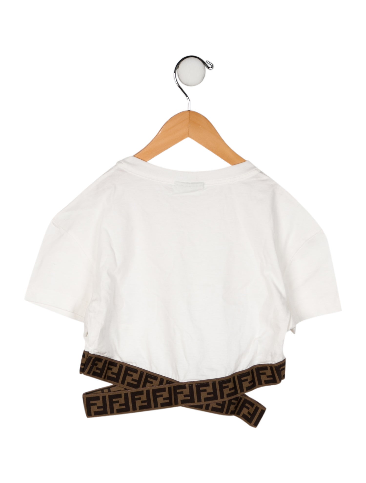 Fendi Girls' Pattern Printed Crop Top
