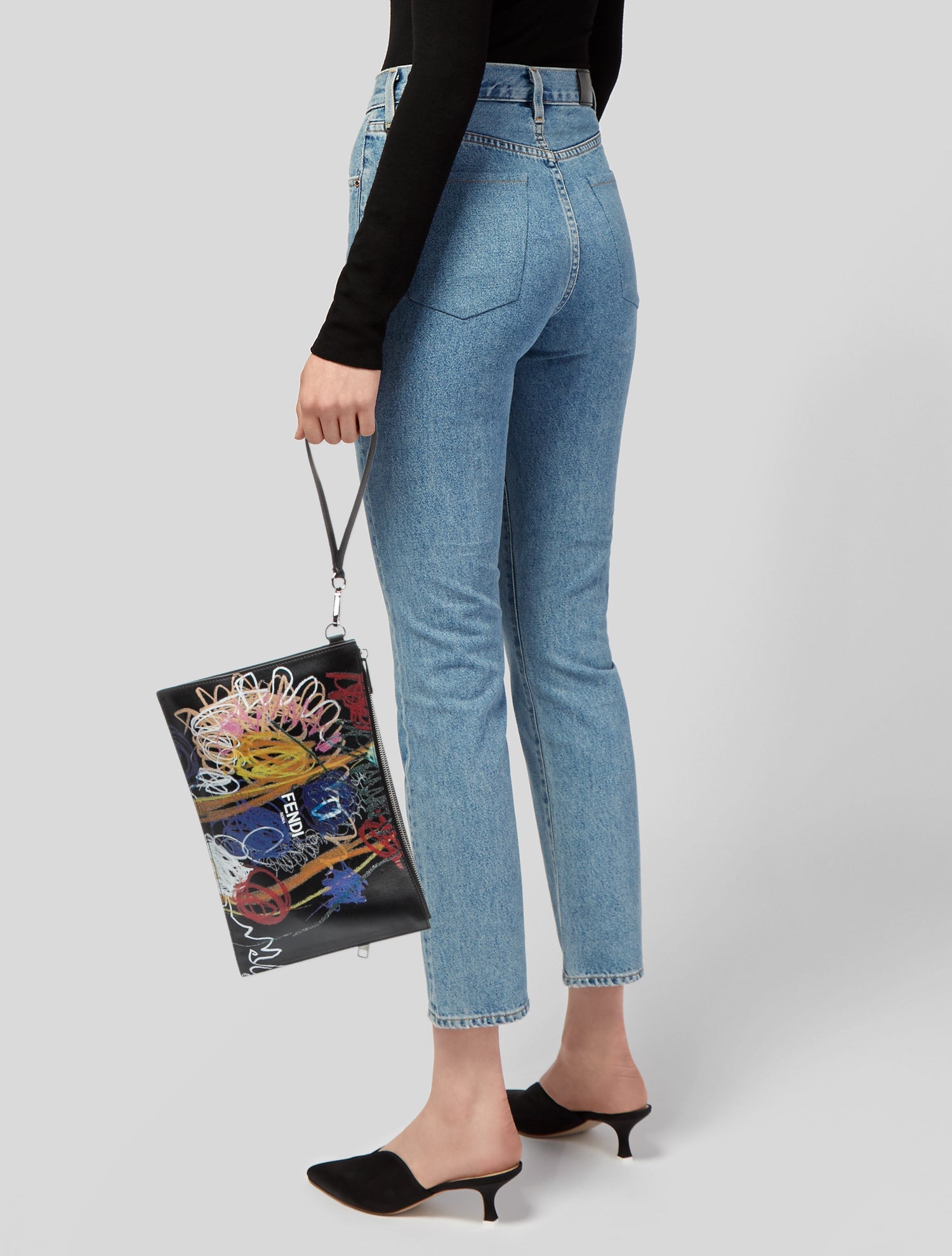 Fendi Leather Clutch