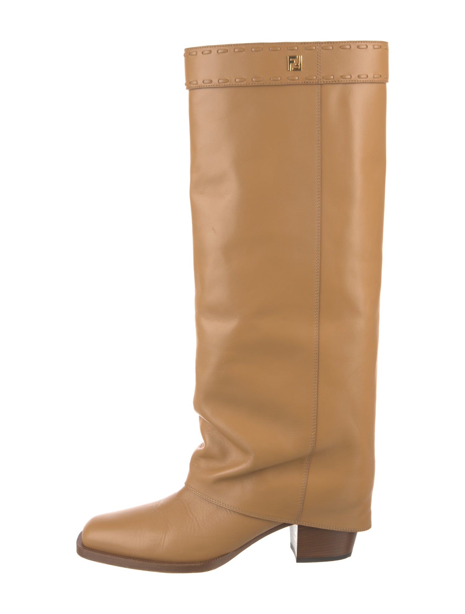 Fendi Leather Riding Boots