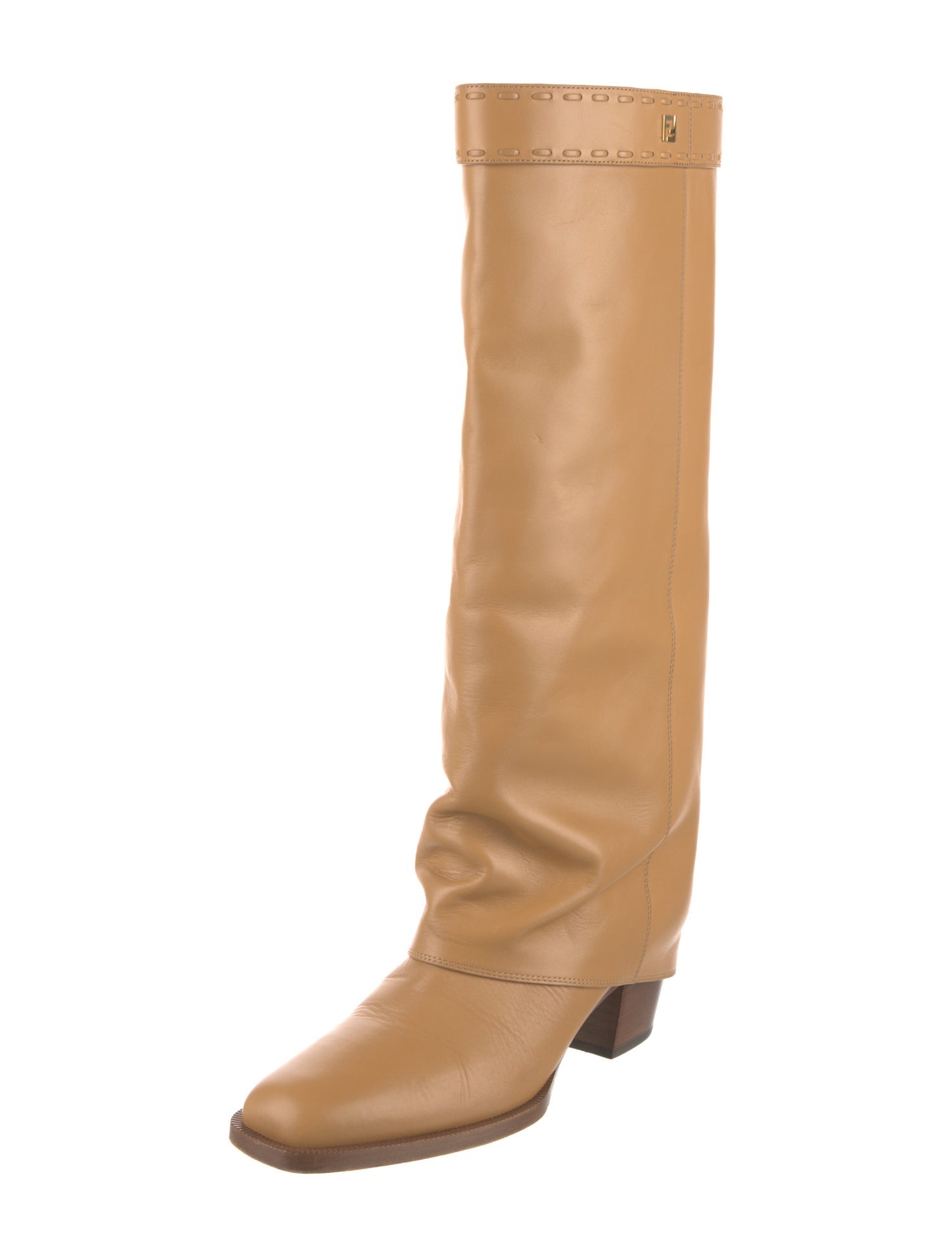 Fendi Leather Riding Boots
