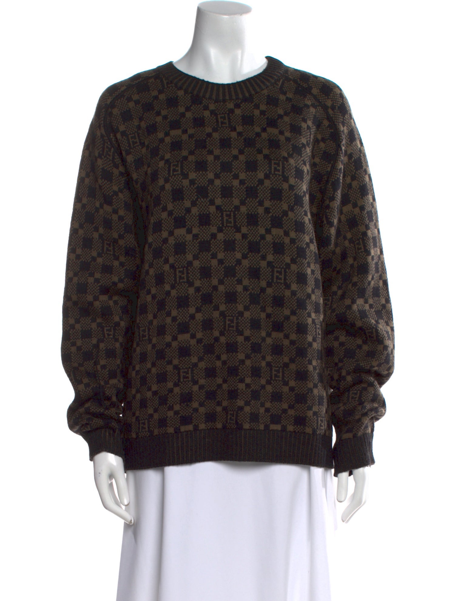 Fendi Printed Crew Neck Sweater