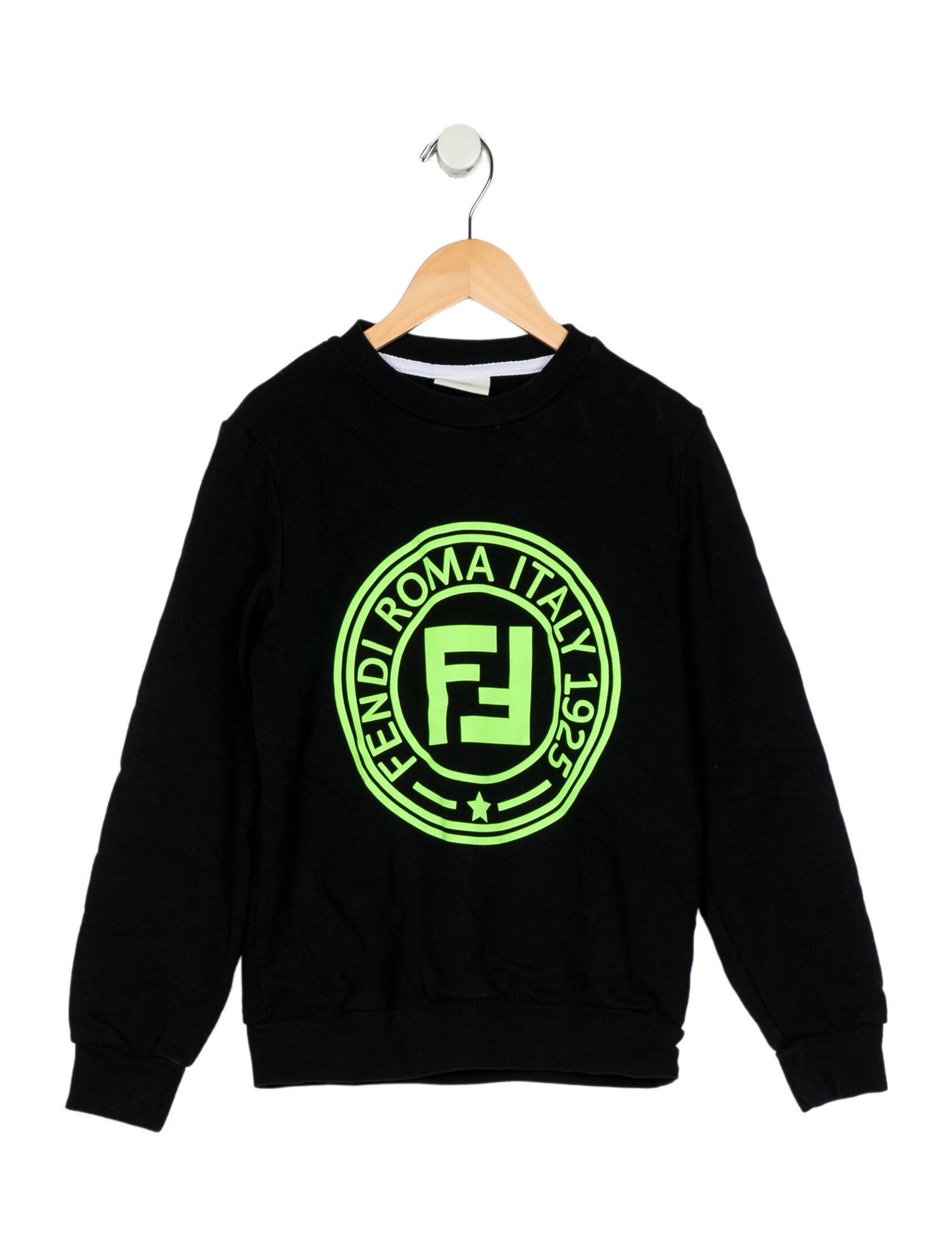 Fendi Boys' Graphic Long Sleeve Crew Neck Sweatshirt