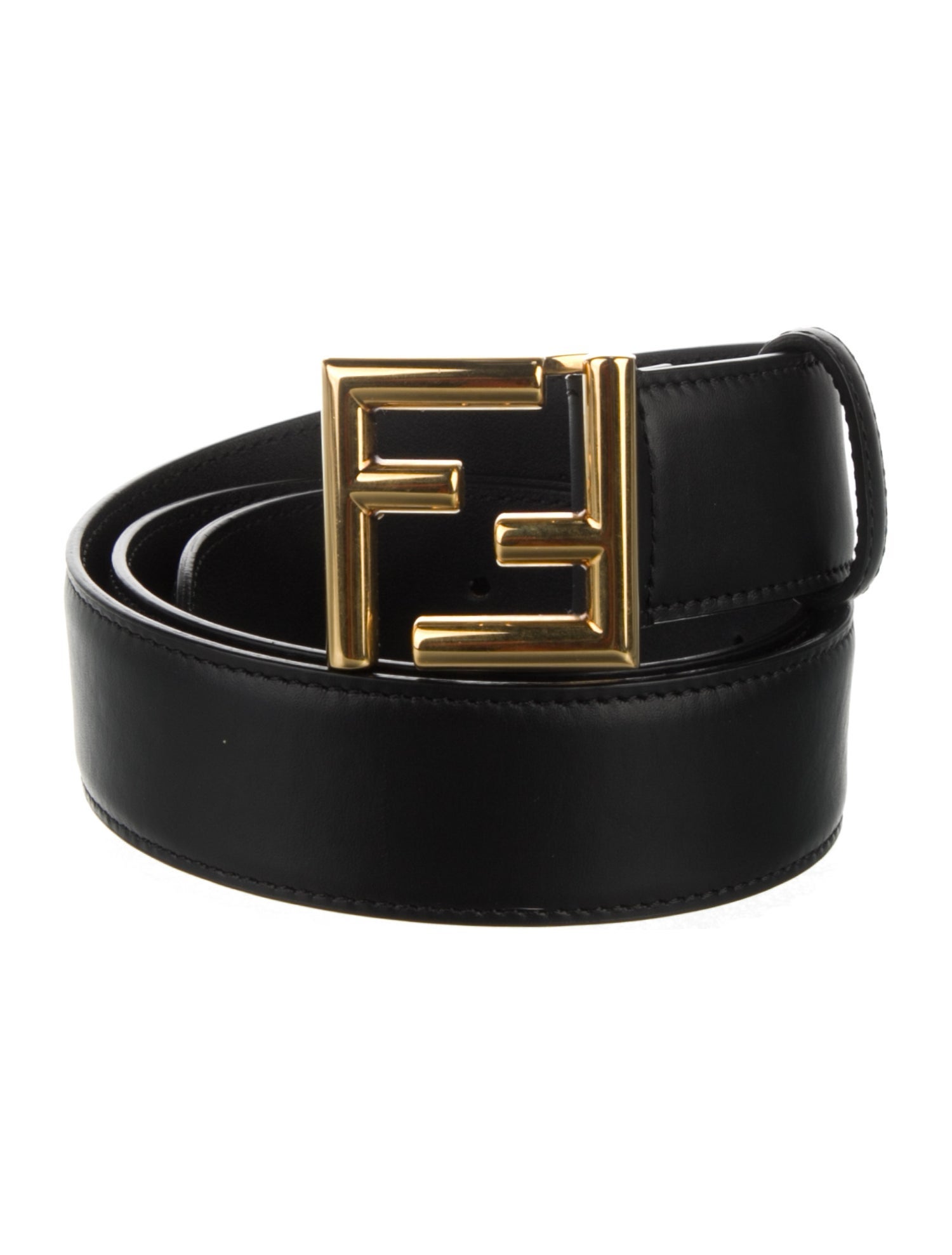 Fendi Zucca FF Logo Leather Belt