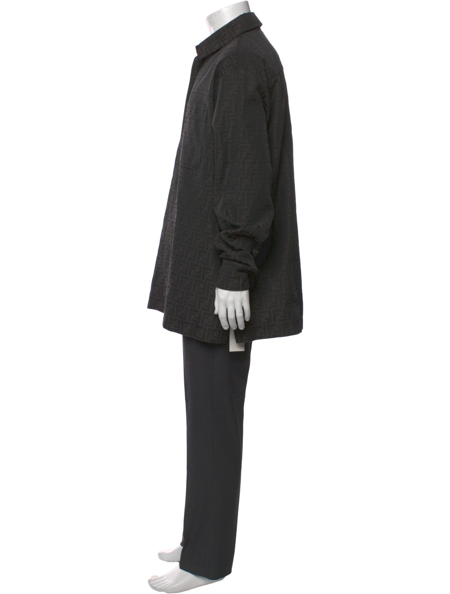 Fendi Zucca FF Logo Long Sleeve Shirt