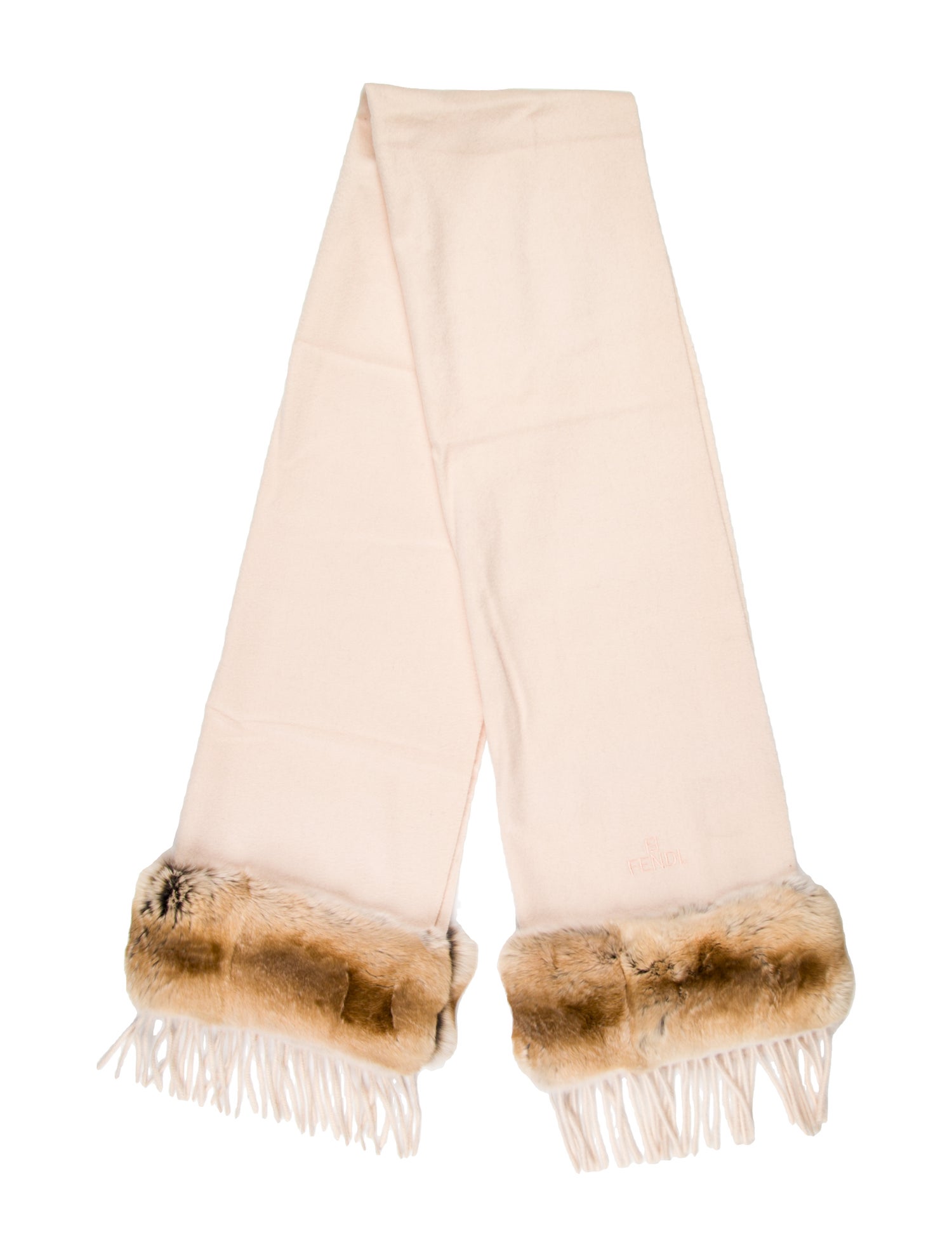 Fendi Cashmere Striped Scarf