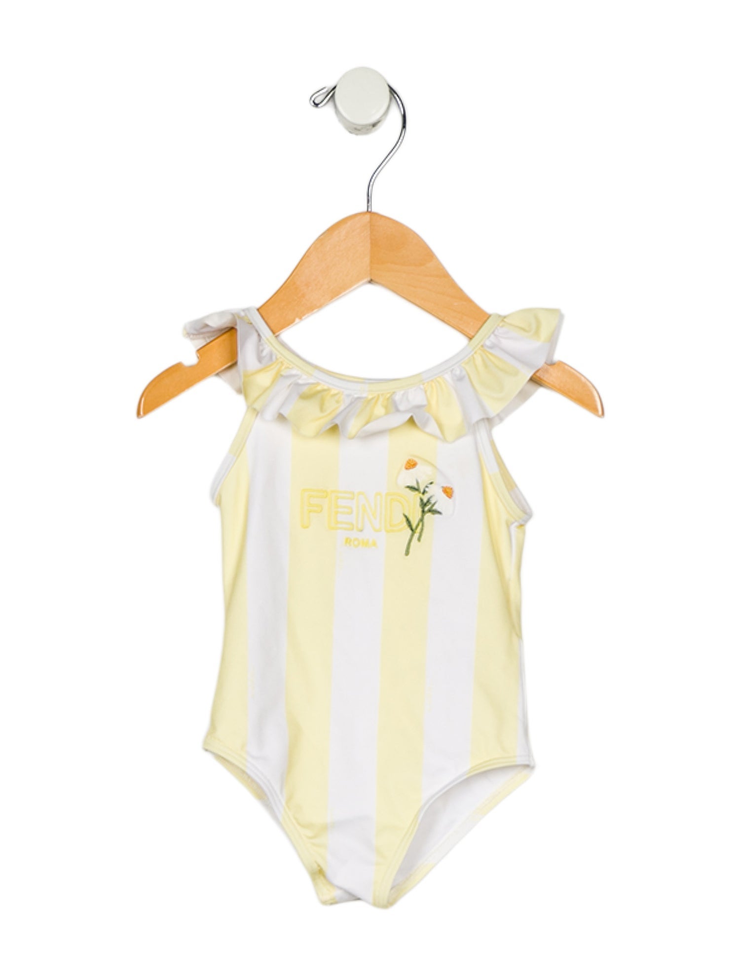 Fendi Toddler Girls' Embroidered Patterned One Piece Swimsuit