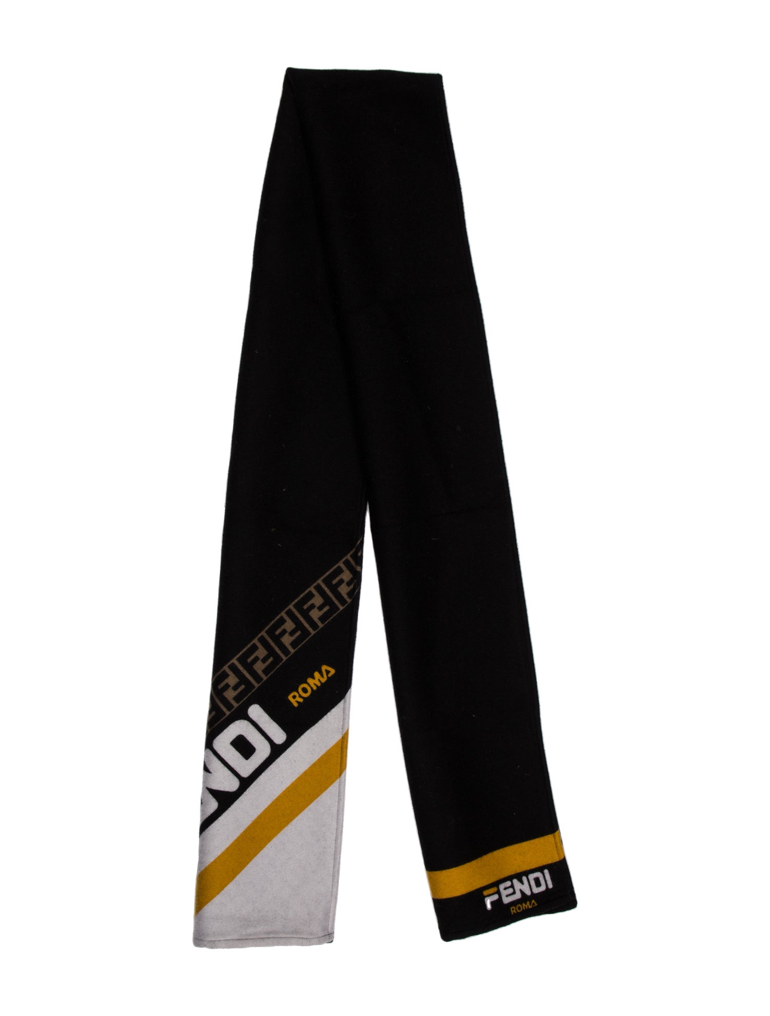 Fendi Wool Zucca FF Logo Scarf