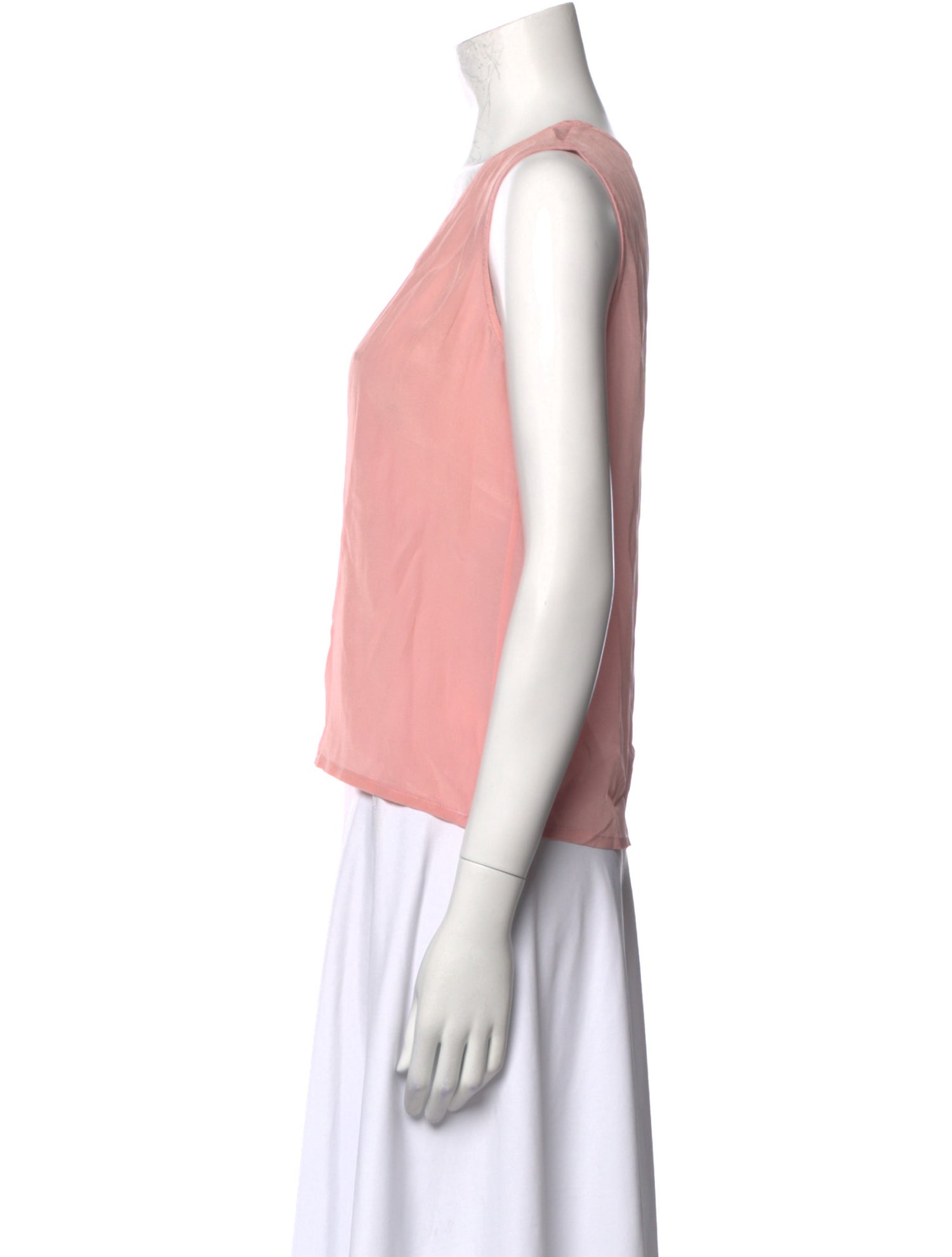 Fendi Scoop Neck Sleeveless Crop Top