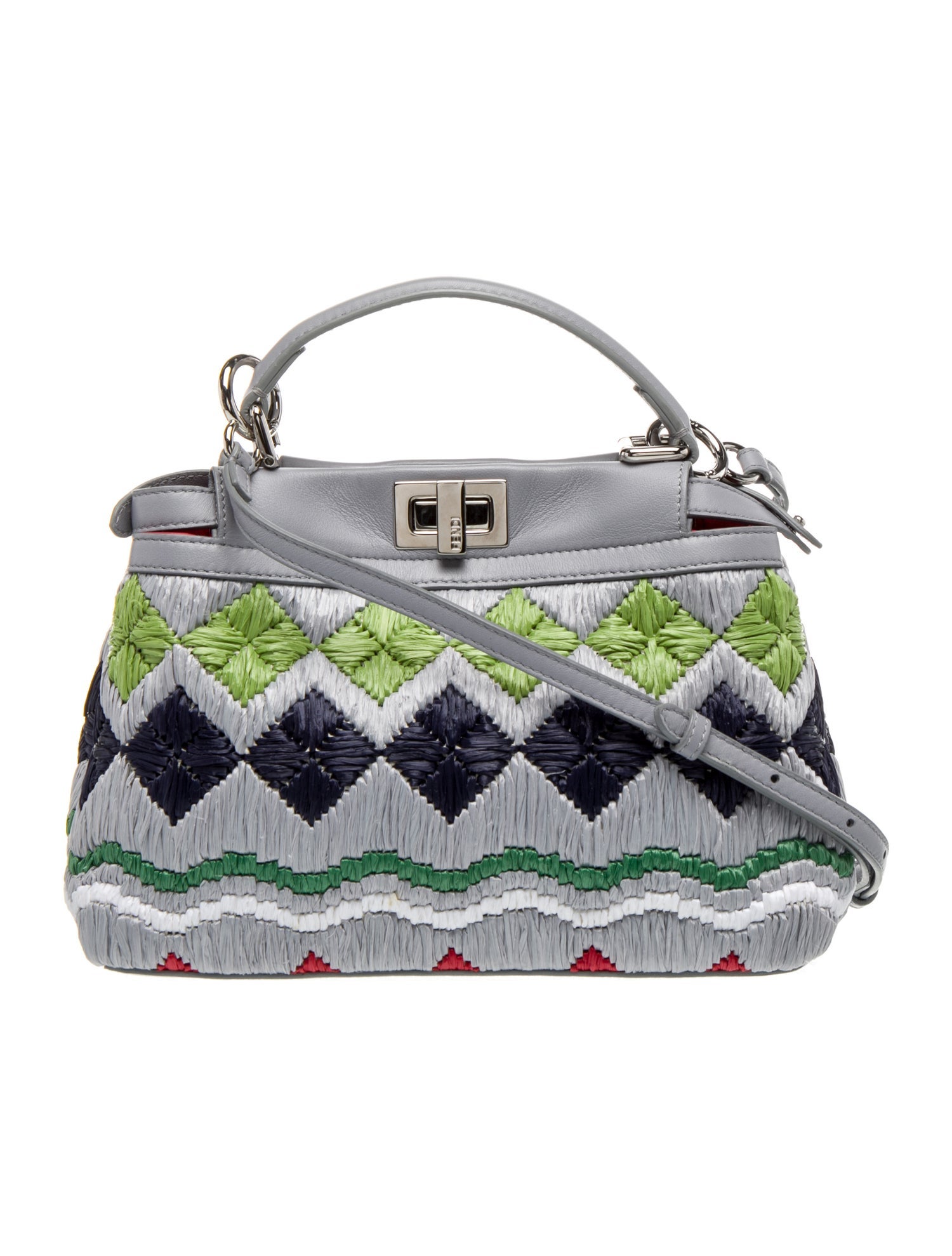 Fendi Straw Peekaboo Mini