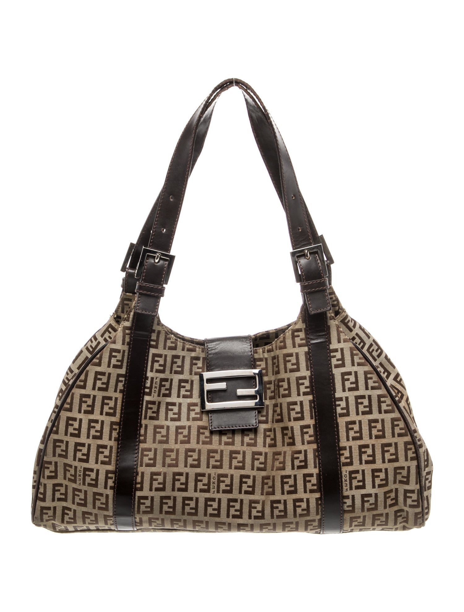 Fendi Zucchino FF Shoulder Bag Vintage