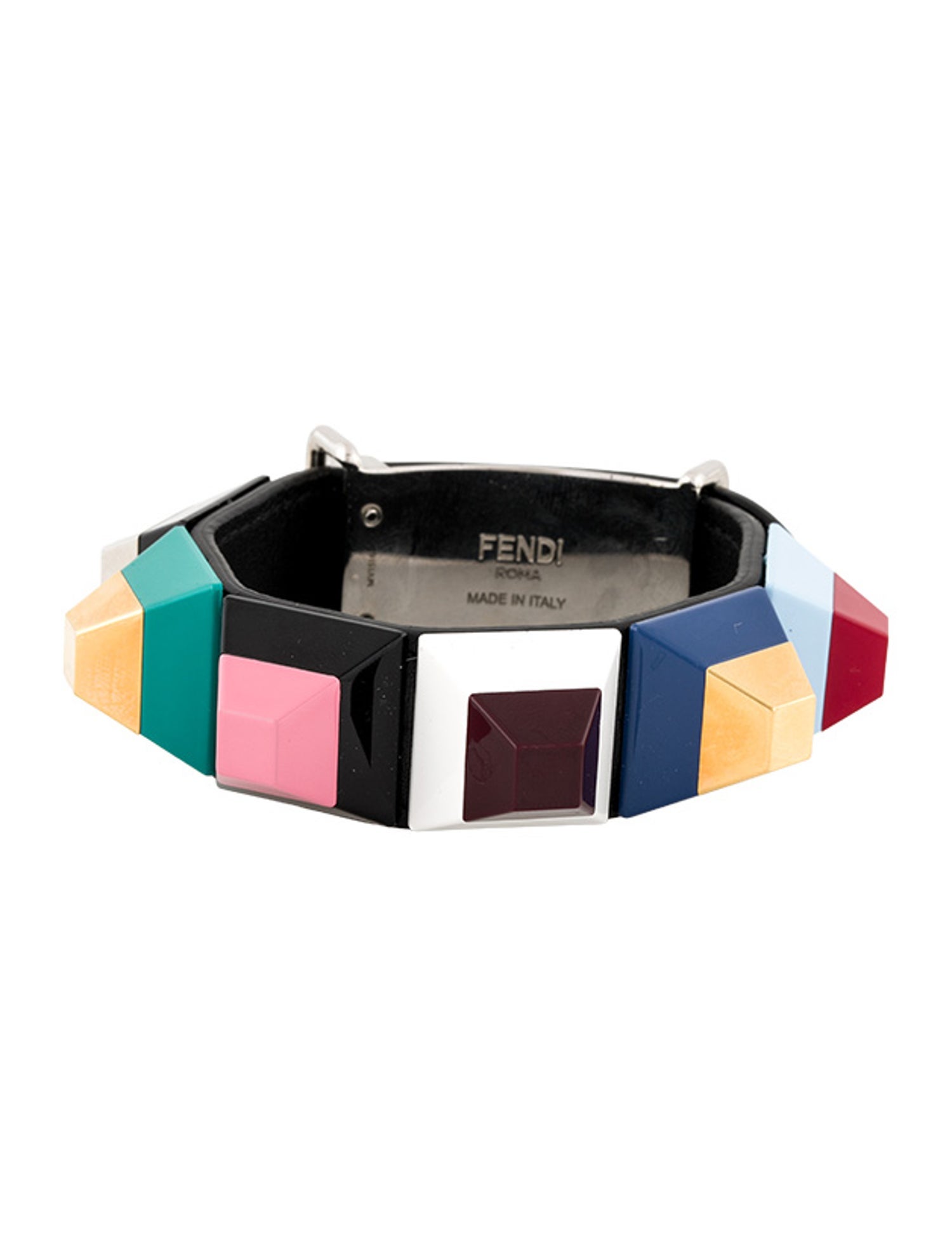 Fendi Rainbow Fendista Studded Wrap Bracelet