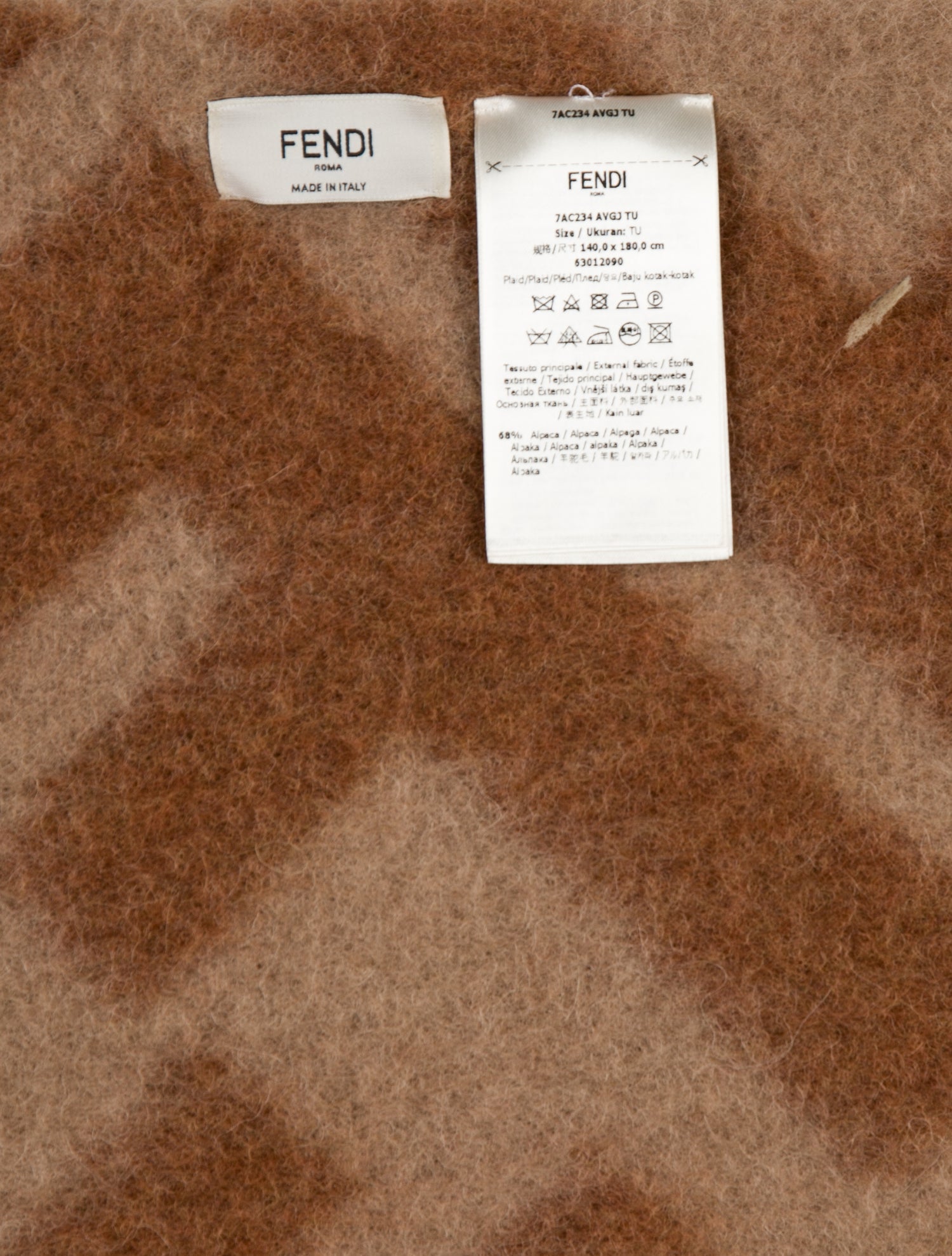 Fendi Alpaca-Blend Throw Blanket