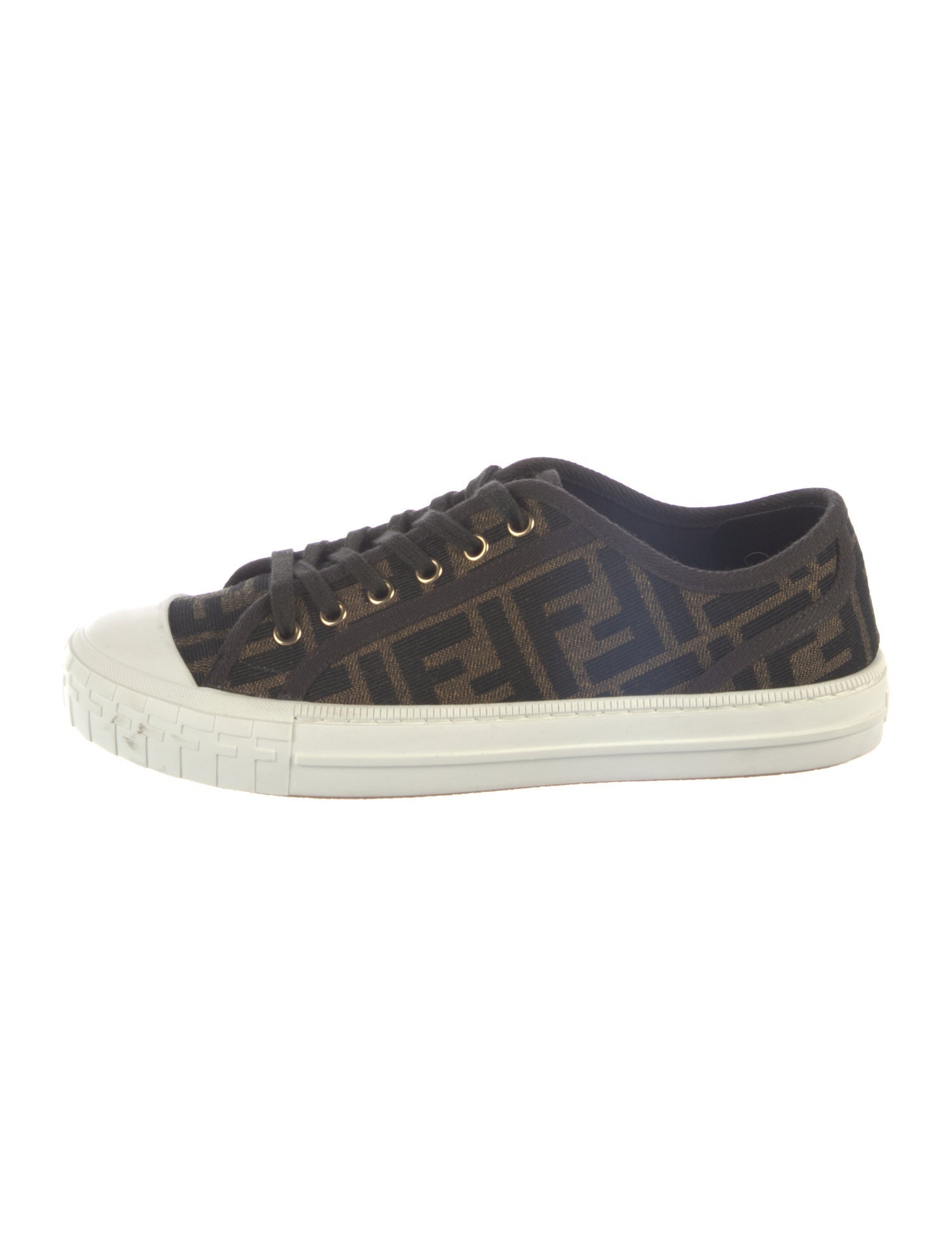 Fendi Zucca FF Logo Canvas Sneakers