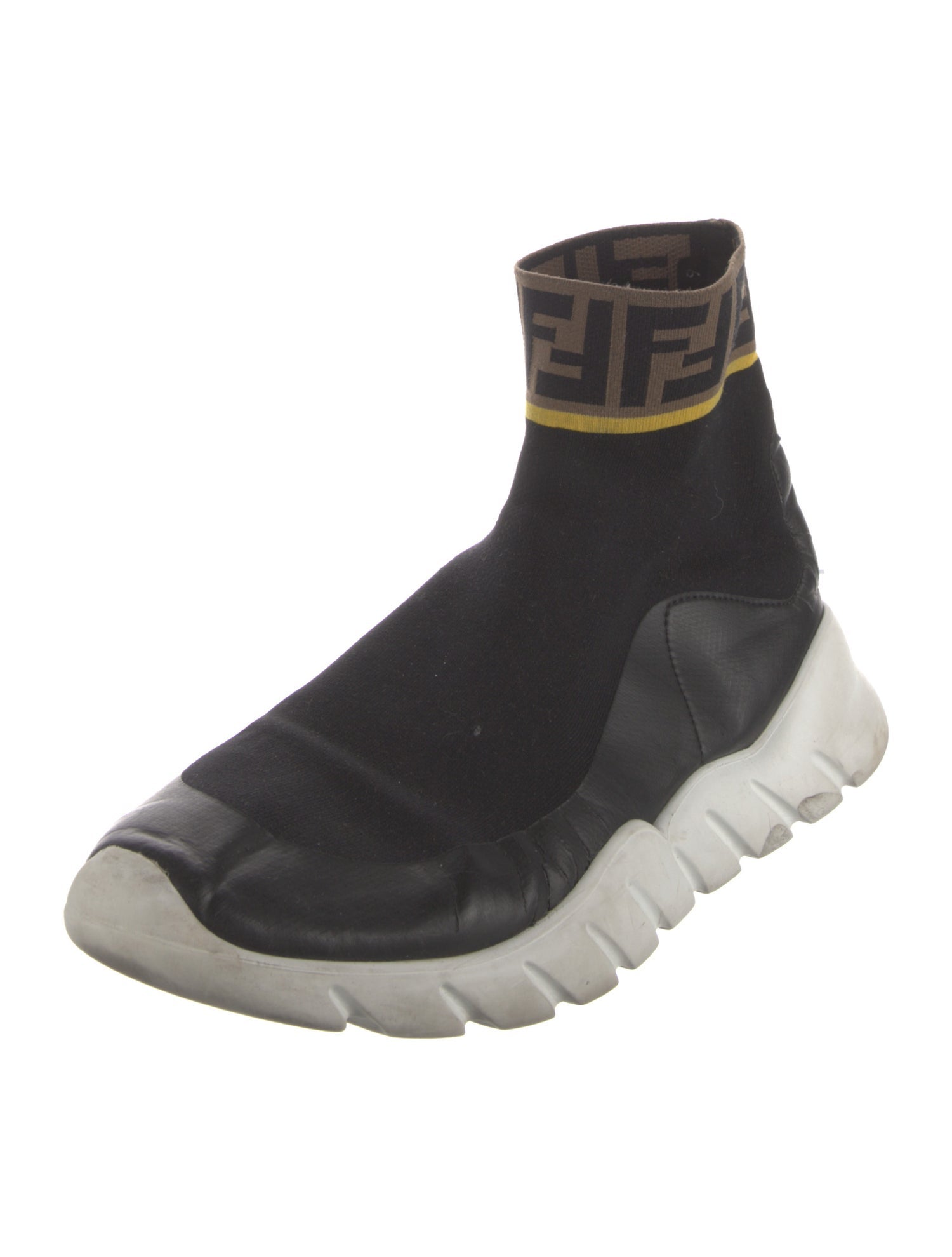 Fendi Zucca FF Logo Printed Sock Sneakers