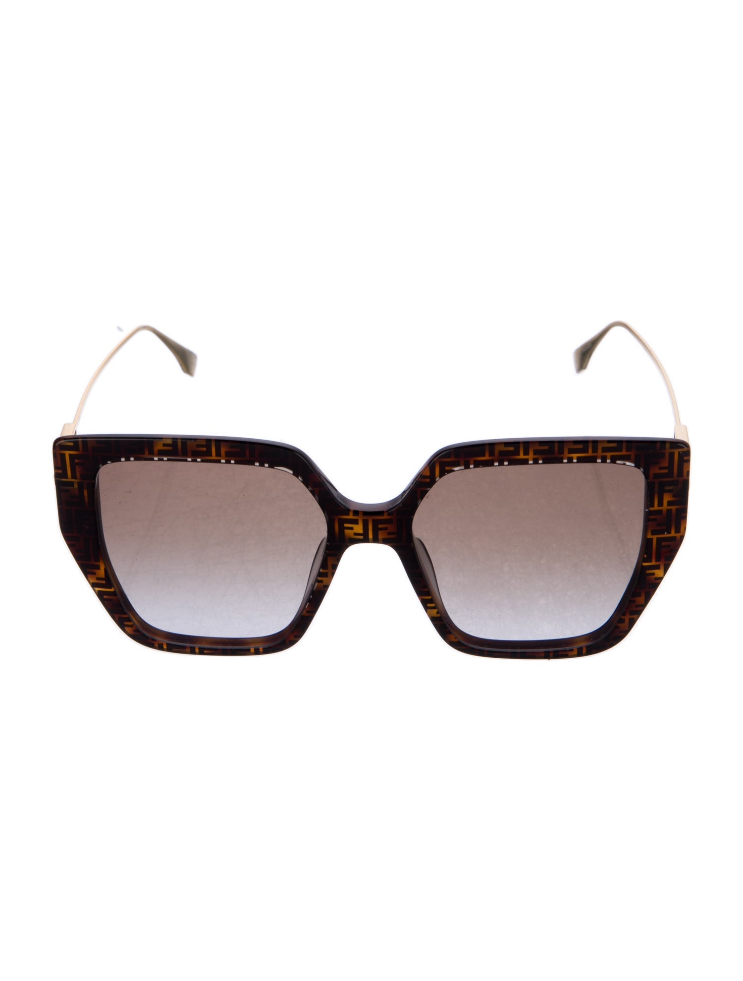 Fendi Zucca FF Logo Square Sunglasses