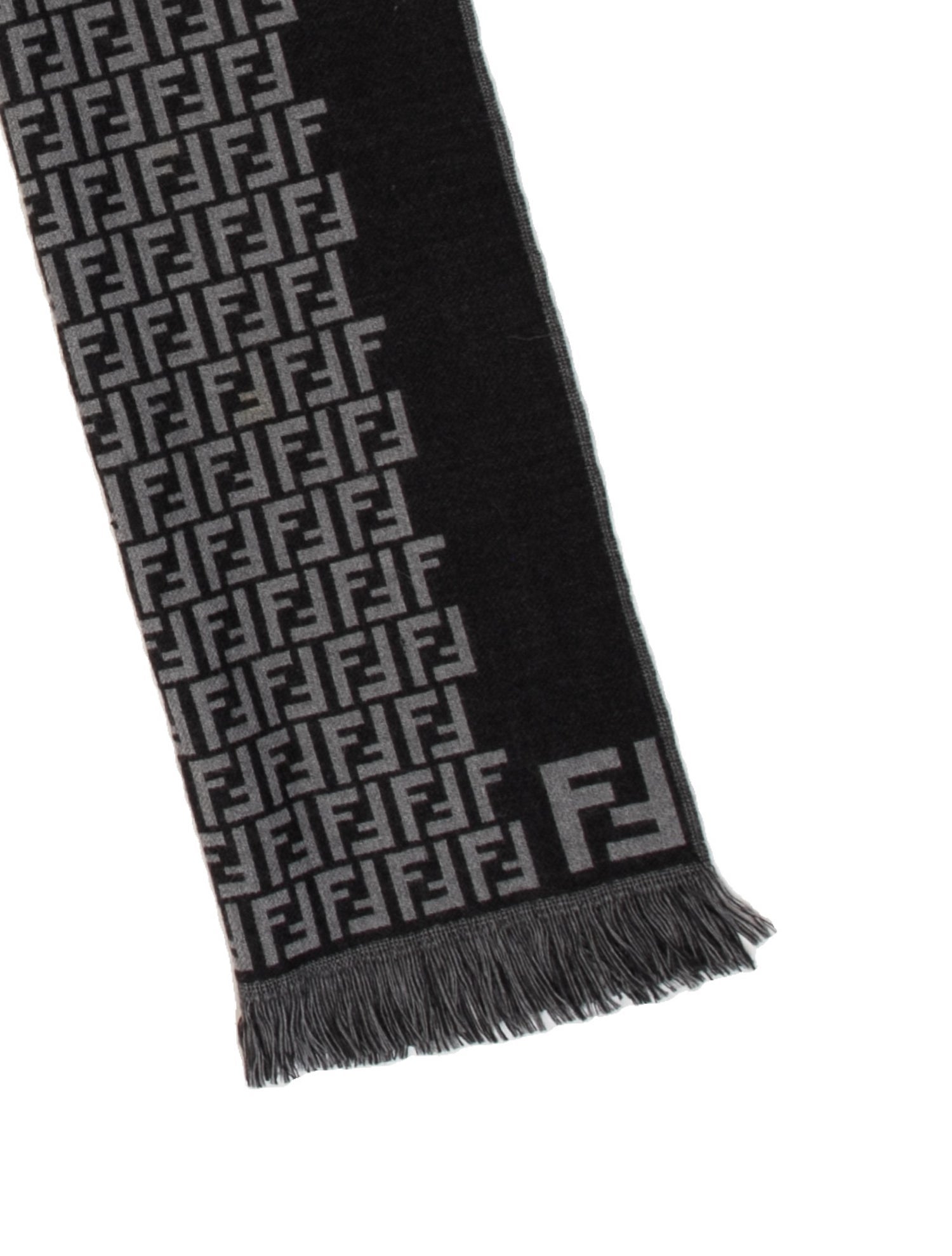 Fendi Wool Zucca FF Logo Scarf