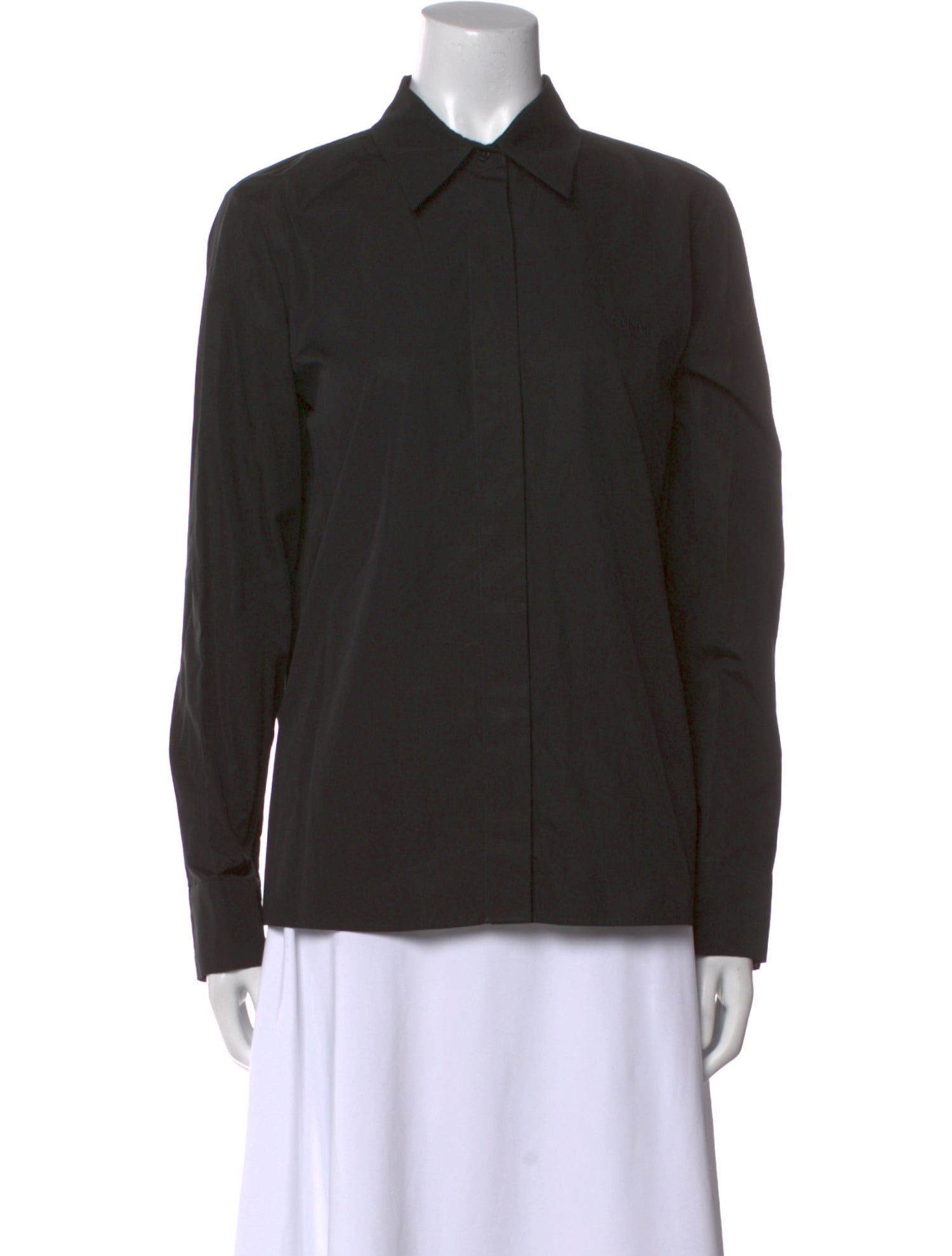 Fendi Long Sleeve Button-Up Top