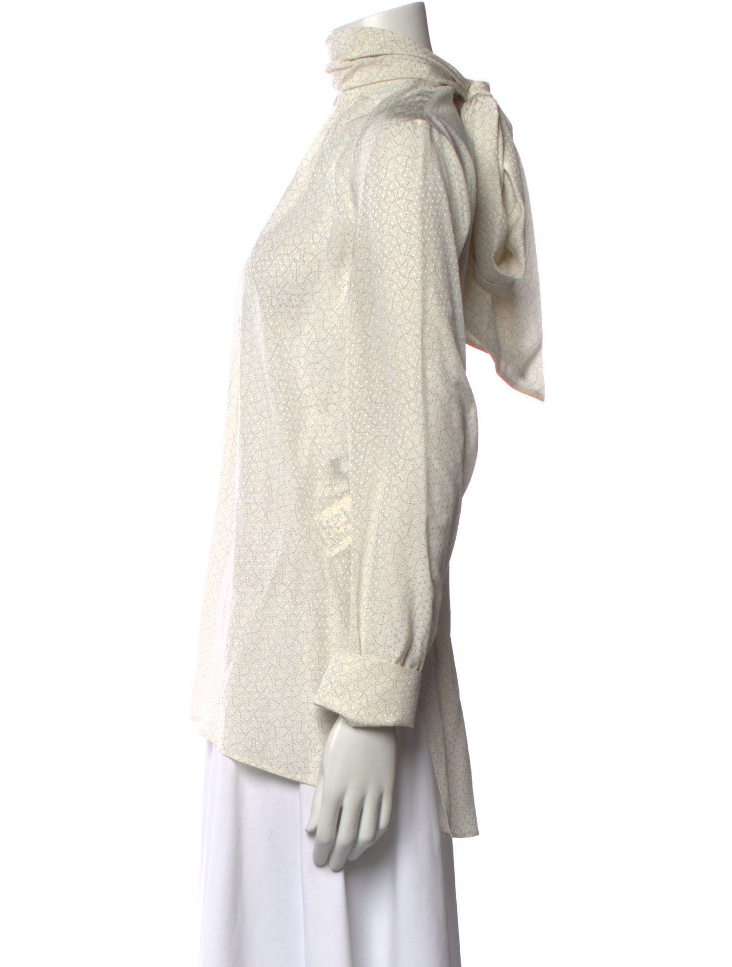 Fendi Silk Mock Neck Sweatshirt