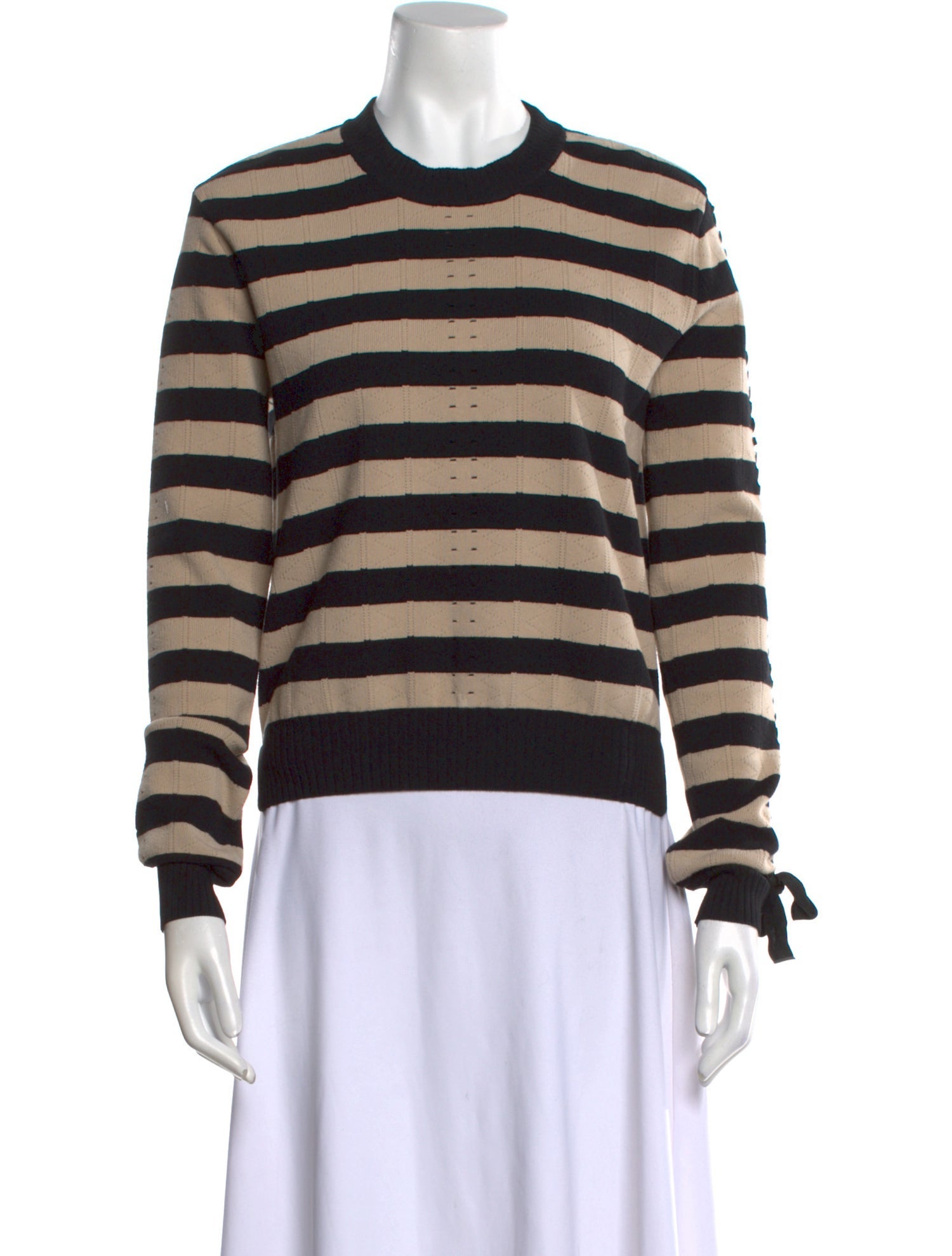 Fendi Striped Crew Neck Sweater