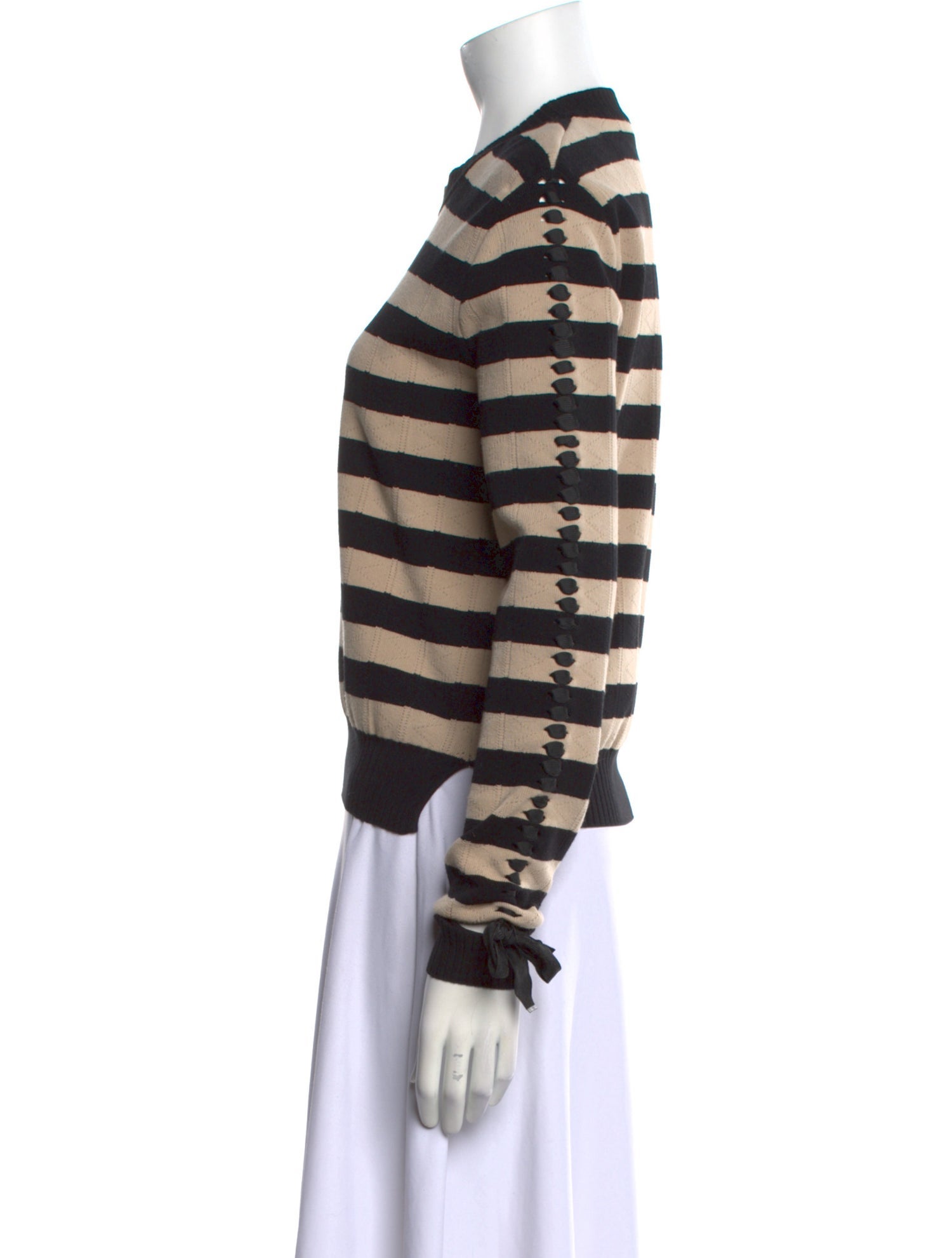 Fendi Striped Crew Neck Sweater