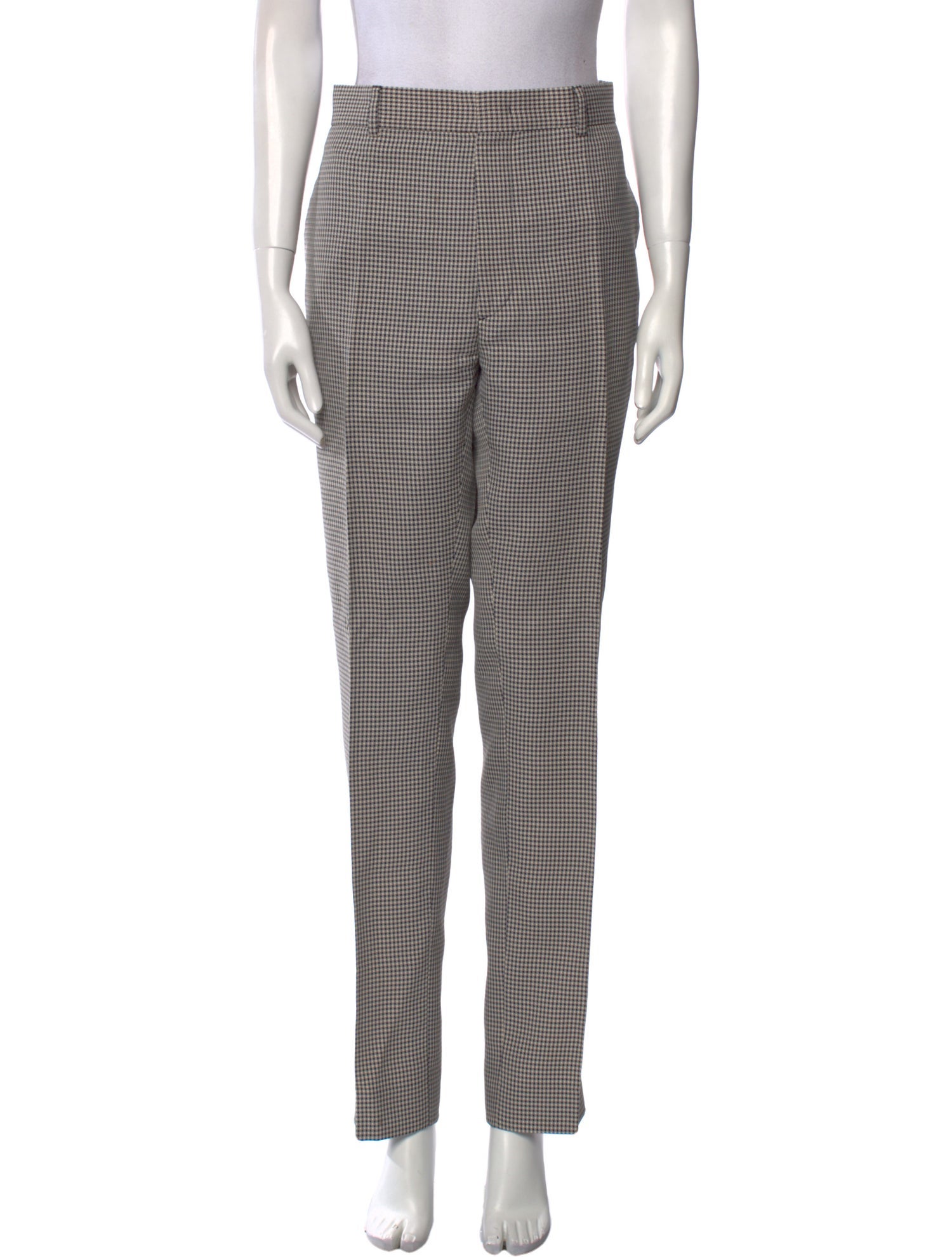 Fendi Plaid Print Straight Leg Pants