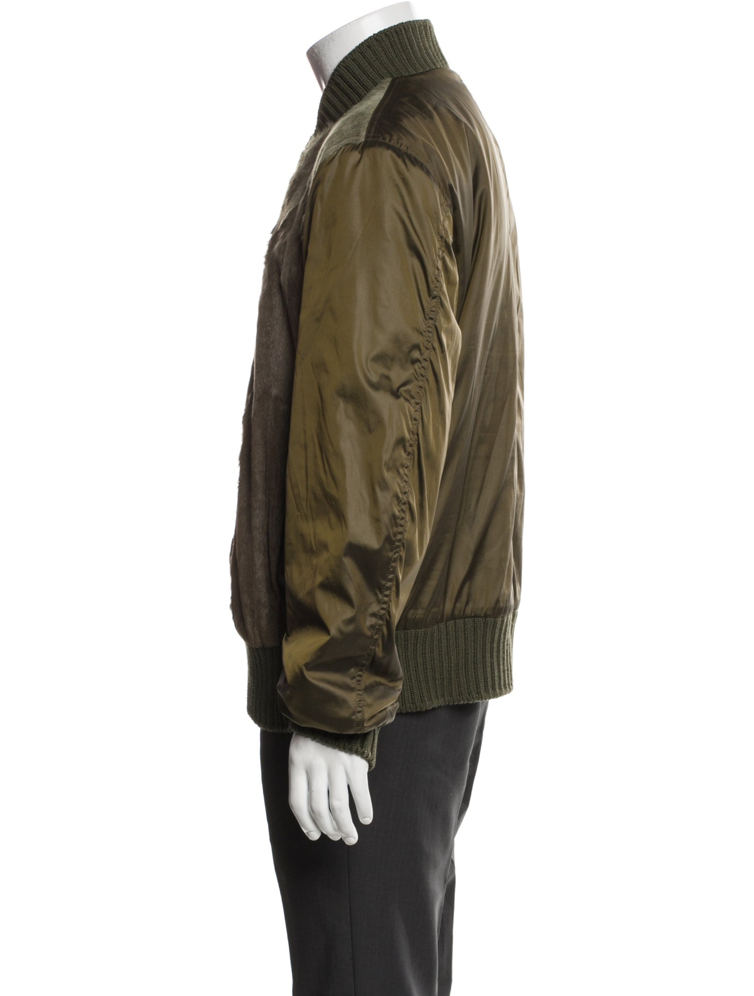 Fendi Goat Leather Bomber Jacket