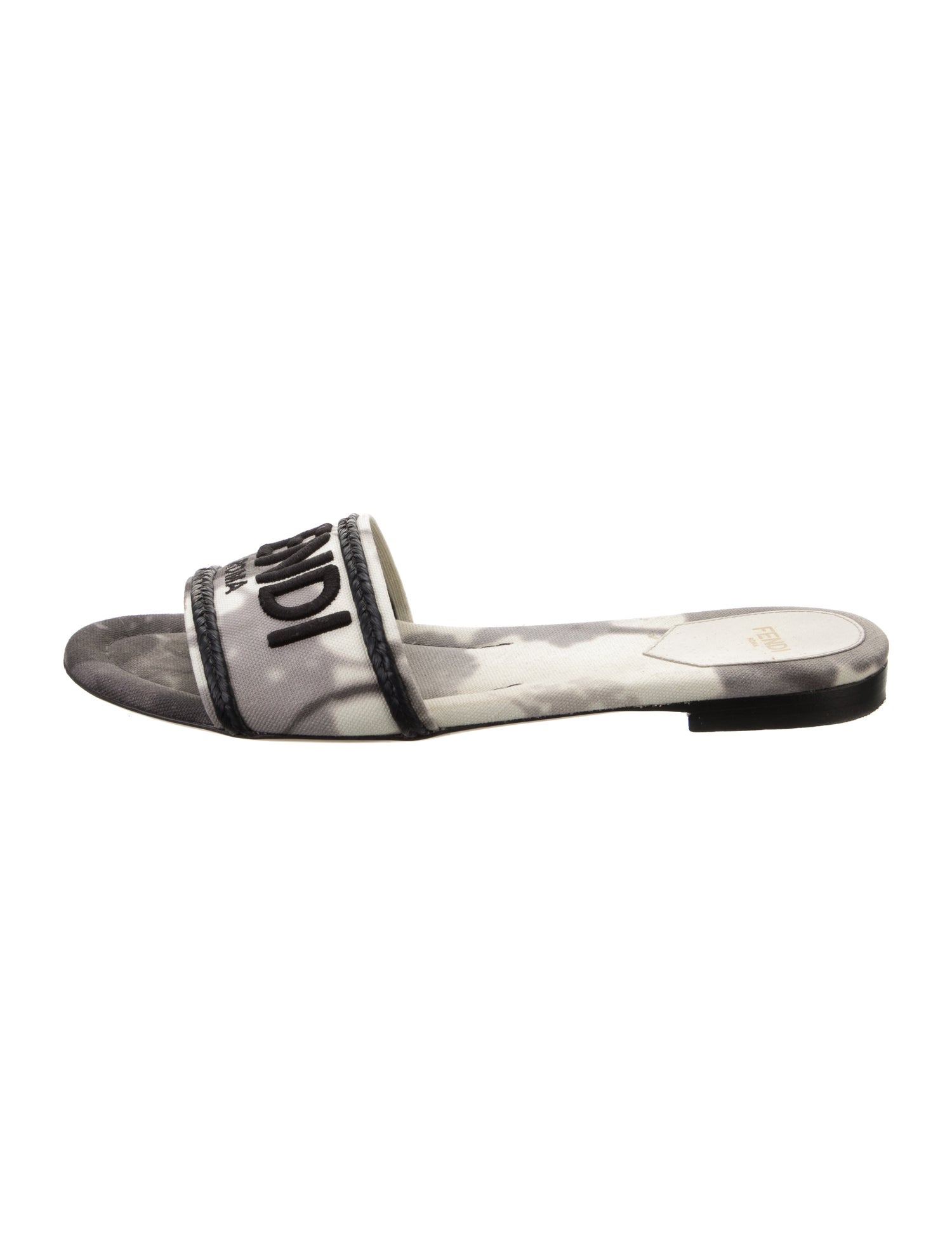 Fendi Canvas Printed Slides