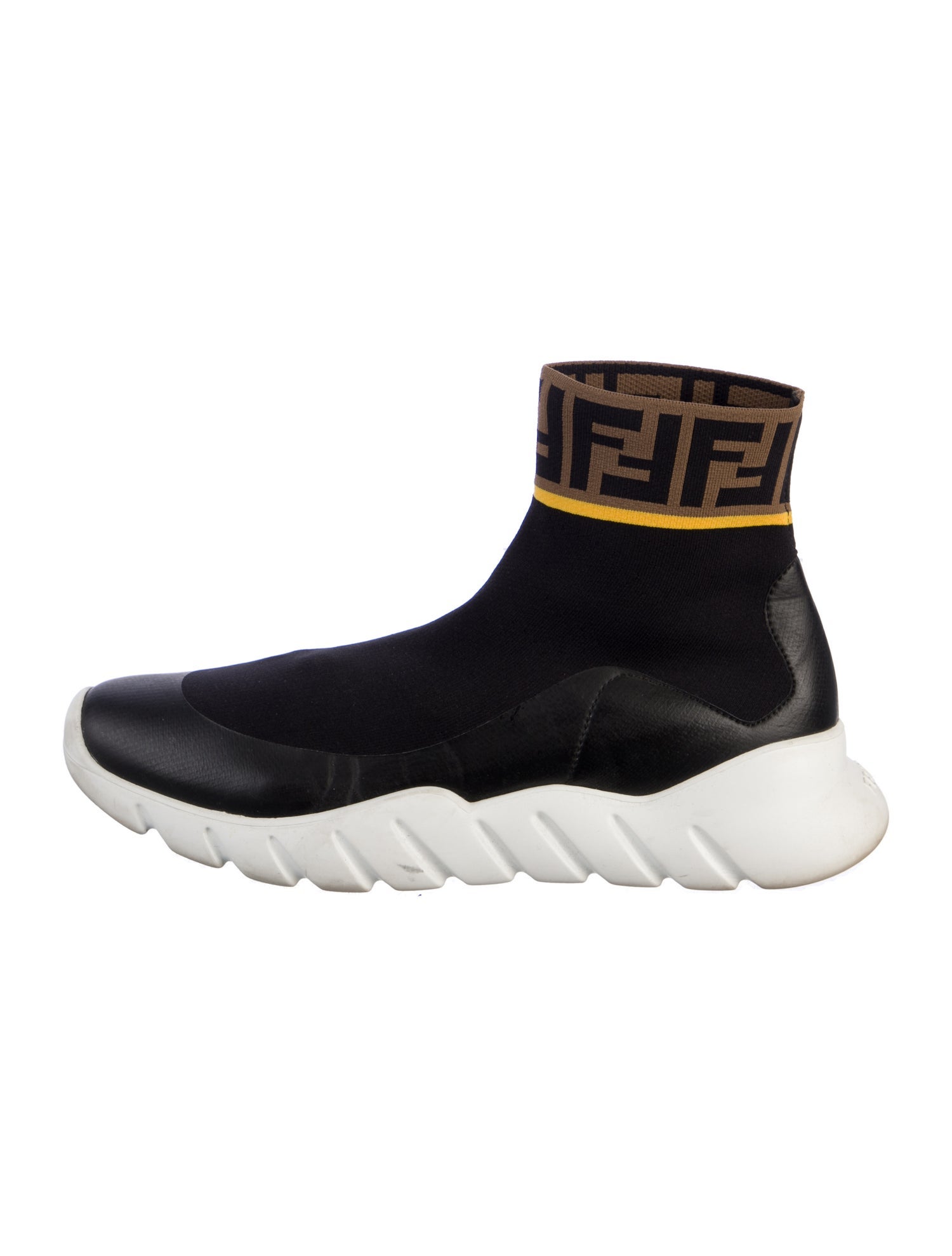 Fendi Zucca FF Logo Printed Sock Sneakers