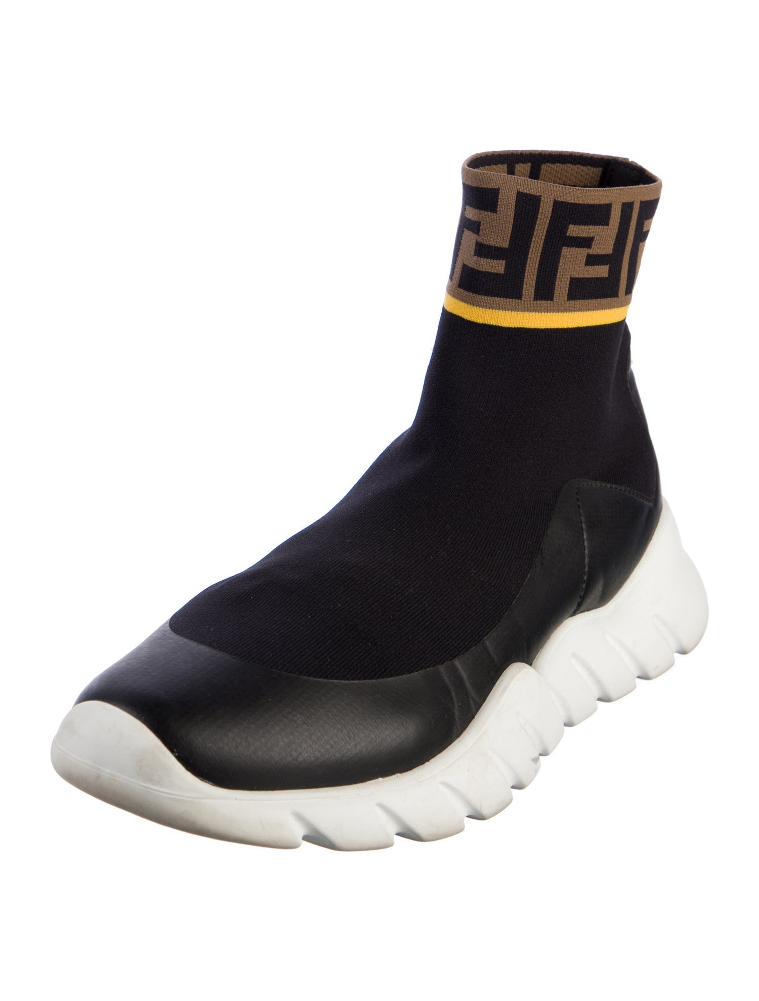 Fendi Zucca FF Logo Printed Sock Sneakers