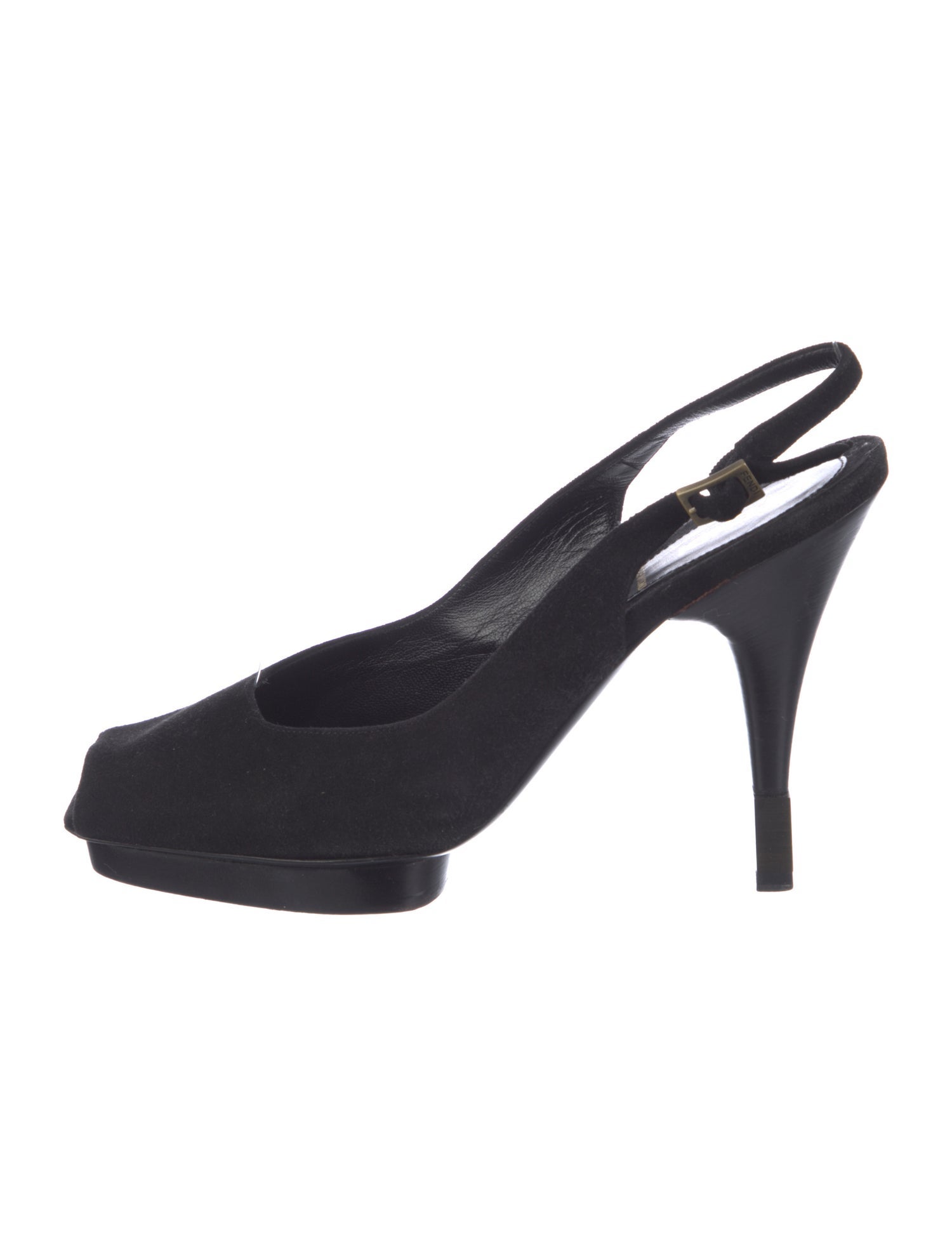 Fendi Suede Slingback Pumps