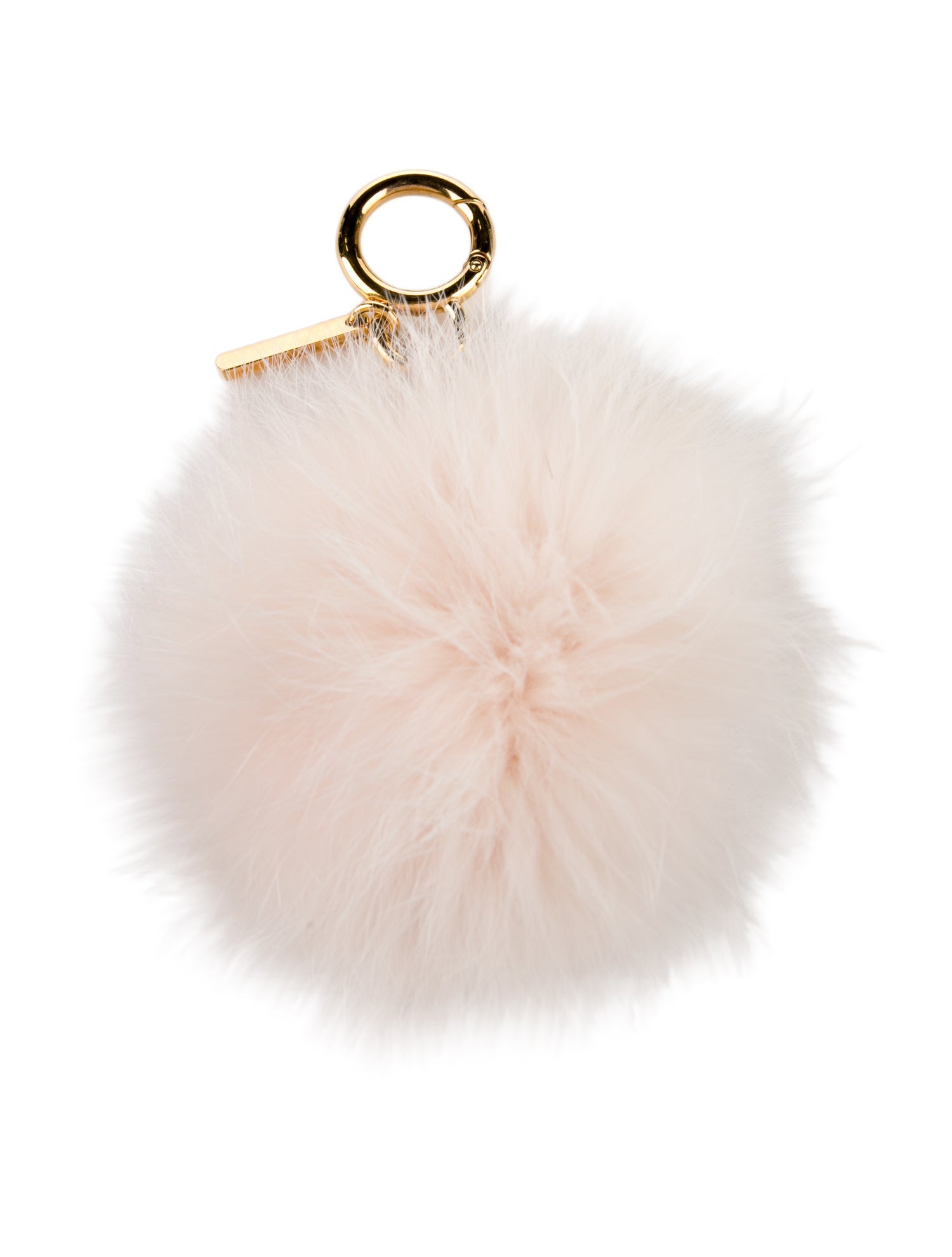 Fendi Fur Monster Leather Trim Charm Keychain