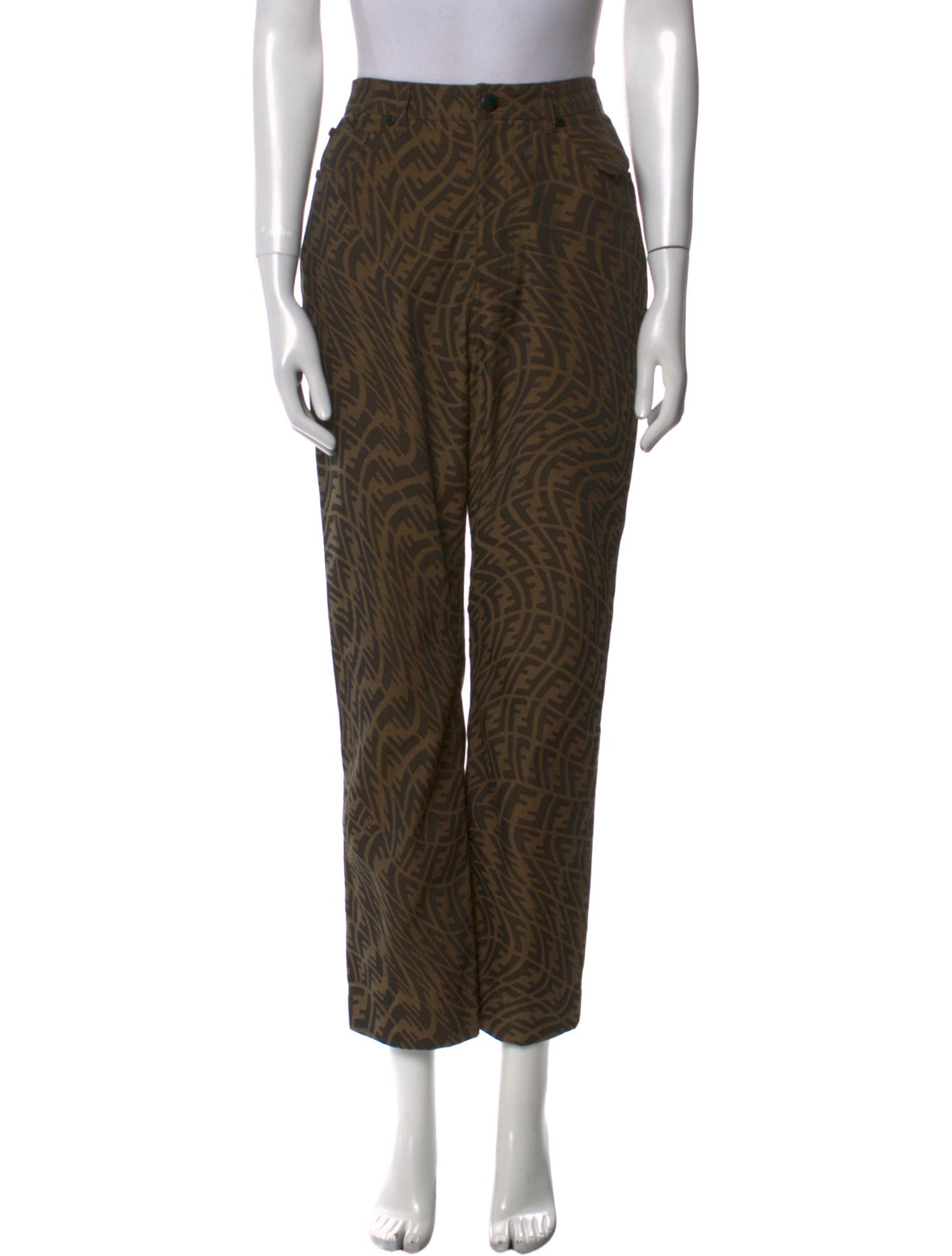 Fendi Printed Straight Leg Pants