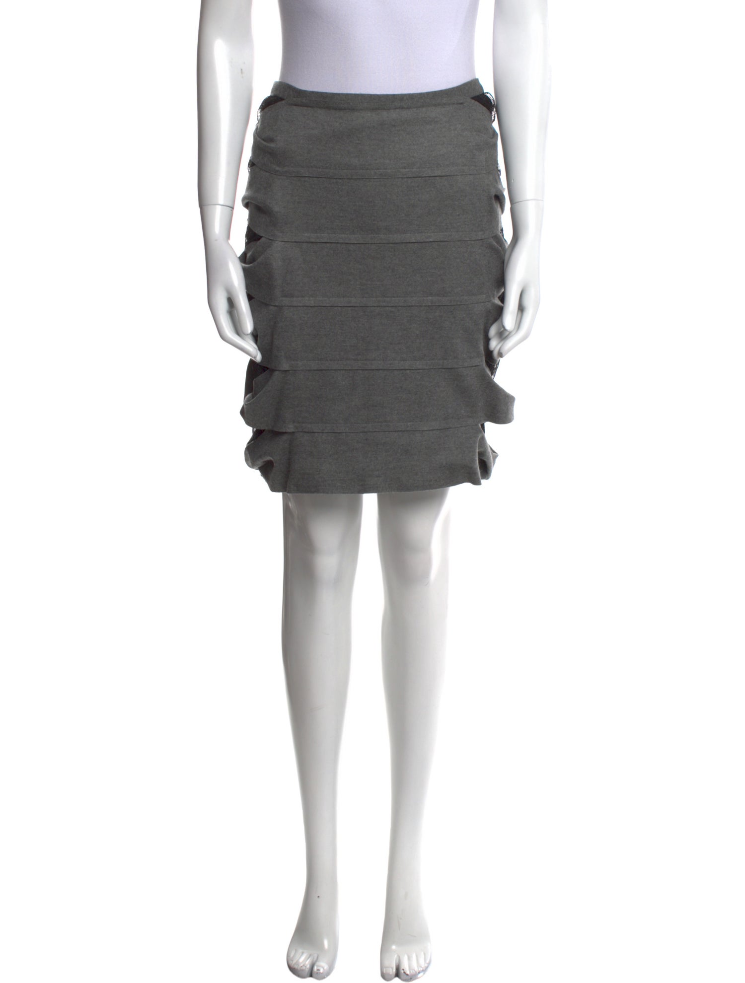 Fendi Virgin Wool Knee-Length Skirt w/ Tags