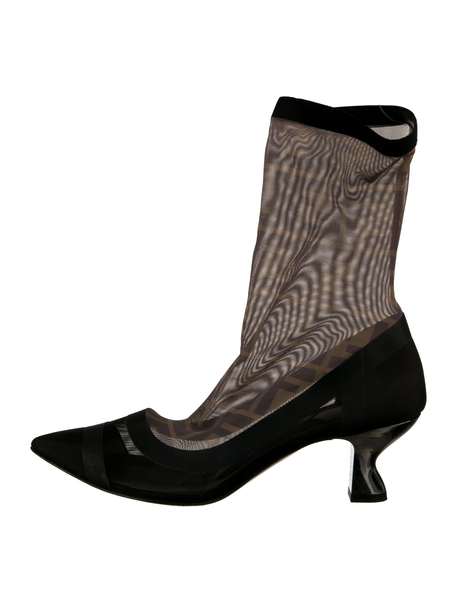 Fendi Mesh Printed Sock Boots