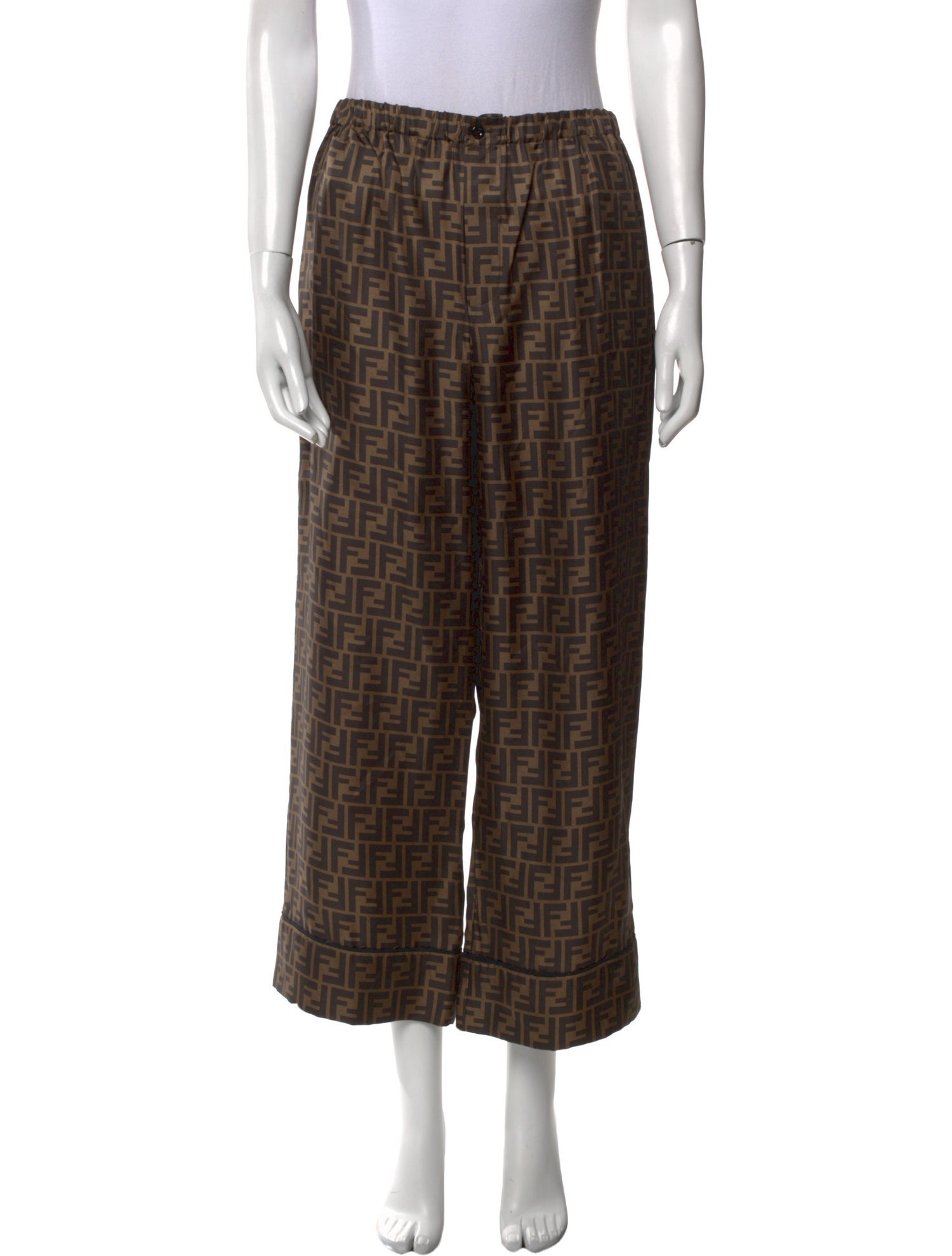 Fendi Silk Wide Leg Pants