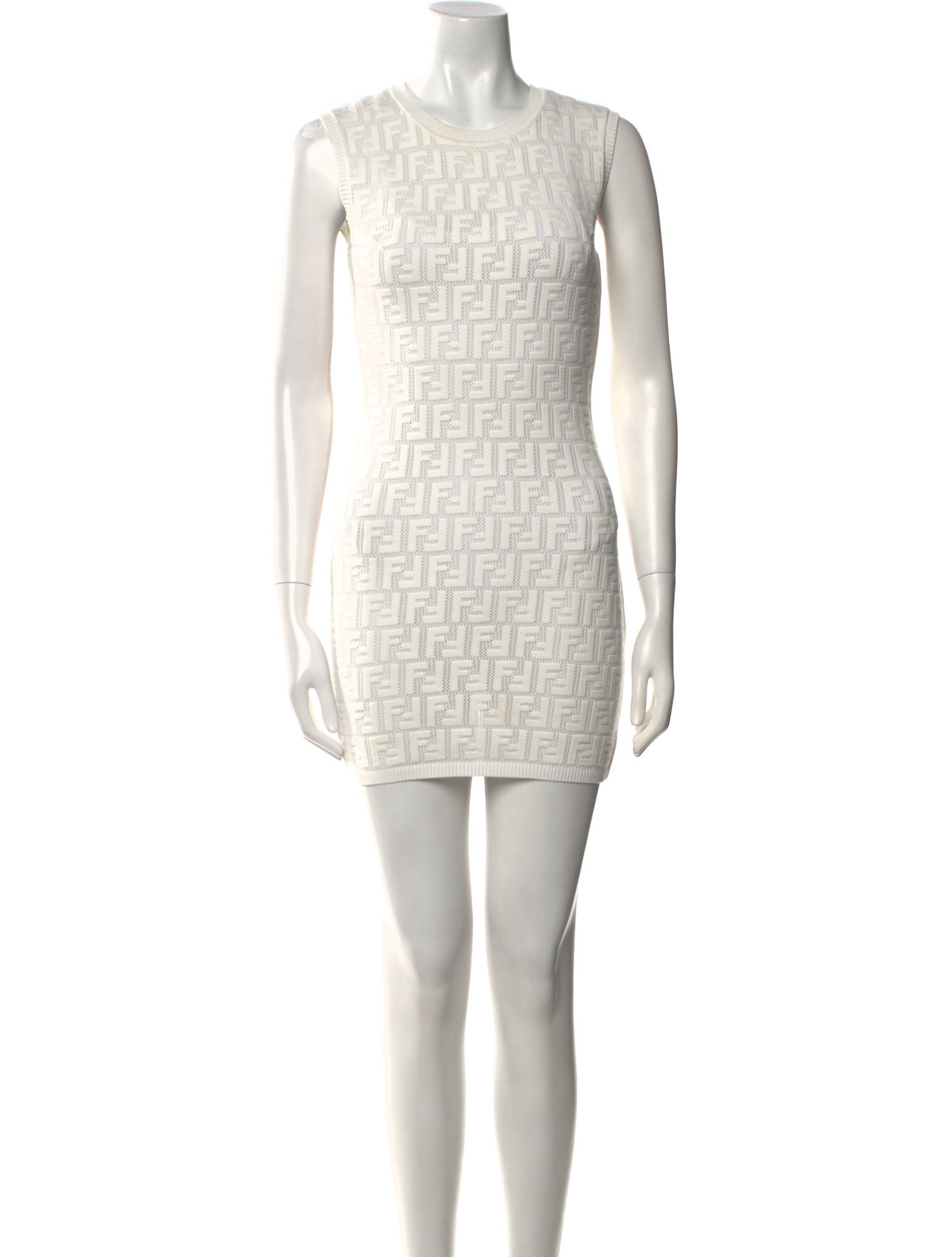 Fendi Crew Neck Mini Dress